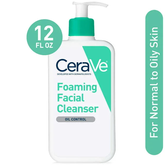 CeraVe Foaming Facial Cleanser Face Washing Normal to Oily Skin 12oz - Exotic Pro