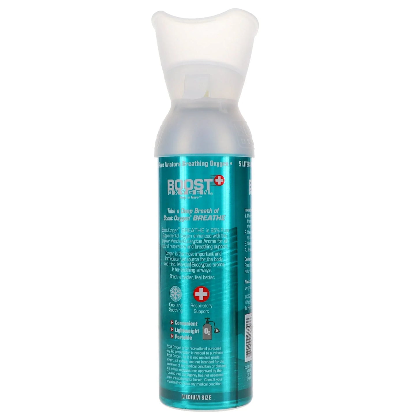 Boost Oxygen BREATHE Menthol-Eucalyptus Supplemental Oxygen – 5L - Exotic Pro