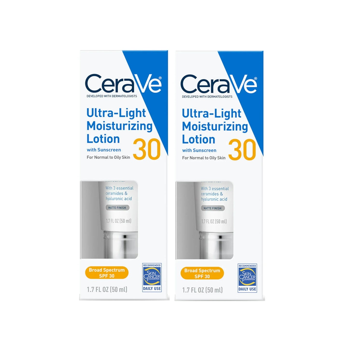 CeraVe Ultra-Light SPF 30 Moisturizing Lotion 1.7 oz (Pack of 2) - Exotic Pro