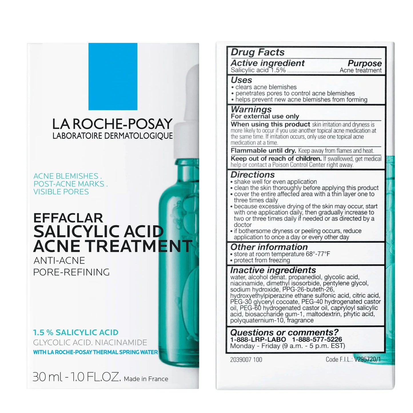 La Roche-Posay Effaclar Acne Serum with Salicylic Acid – 1.0 fl oz - Exotic Pro