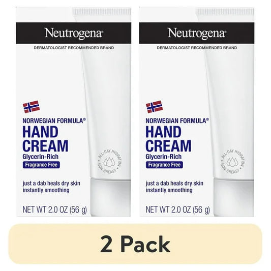 Neutrogena Norwegian Formula Dry Hand & Body Cream, Fragrance-Free, 2 oz (Pack of 2) - Exotic Pro