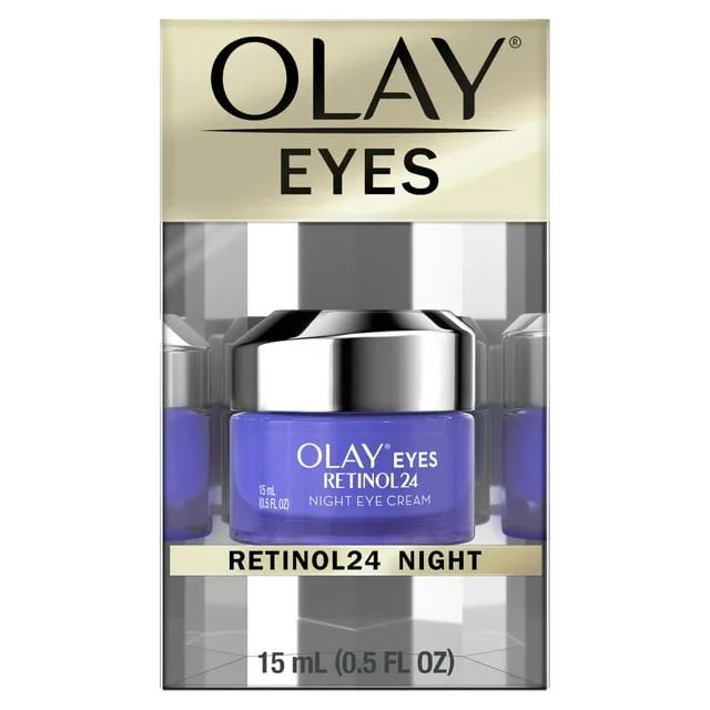Olay Retinol 24 Night Eye Cream, Fragrance-Free, Normal Skin, 0.5 fl oz - Exotic Pro