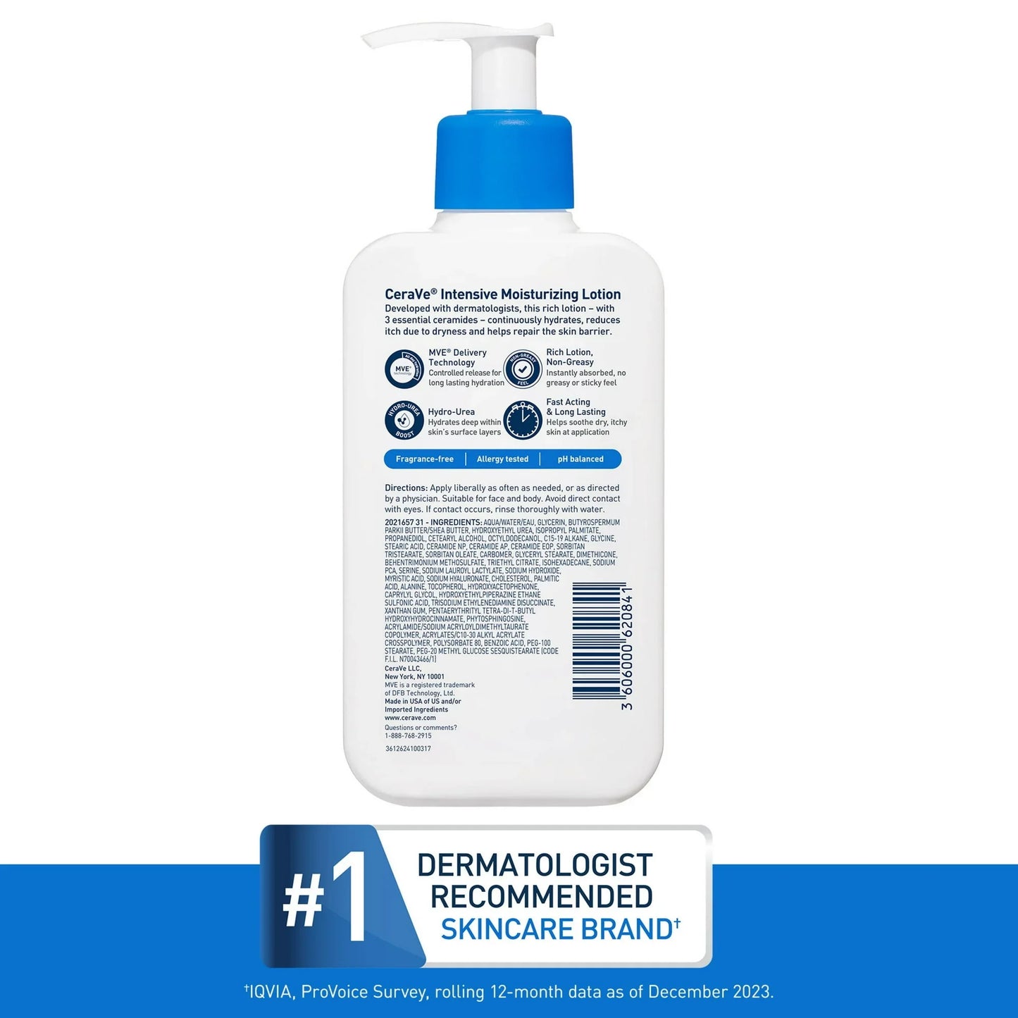 CeraVe Moisturizing Lotion + Itch Relief for Dry to Very Dry Skin, Fragrance-Free - Exotic Pro