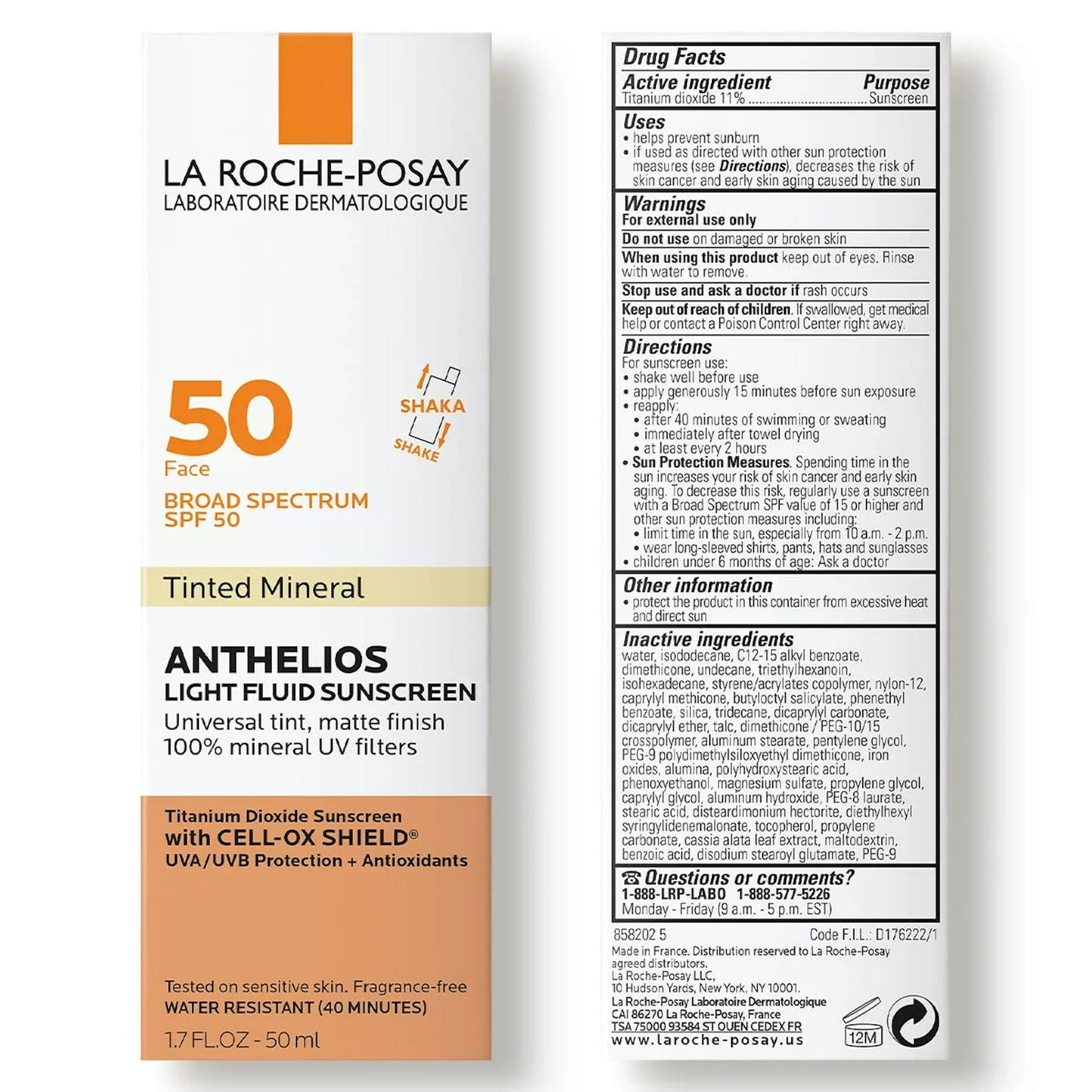 La Roche-Posay Anthelios Mineral Tinted Sunscreen SPF50 for Face 1.7 fl. oz. (50ml) - Exotic Pro
