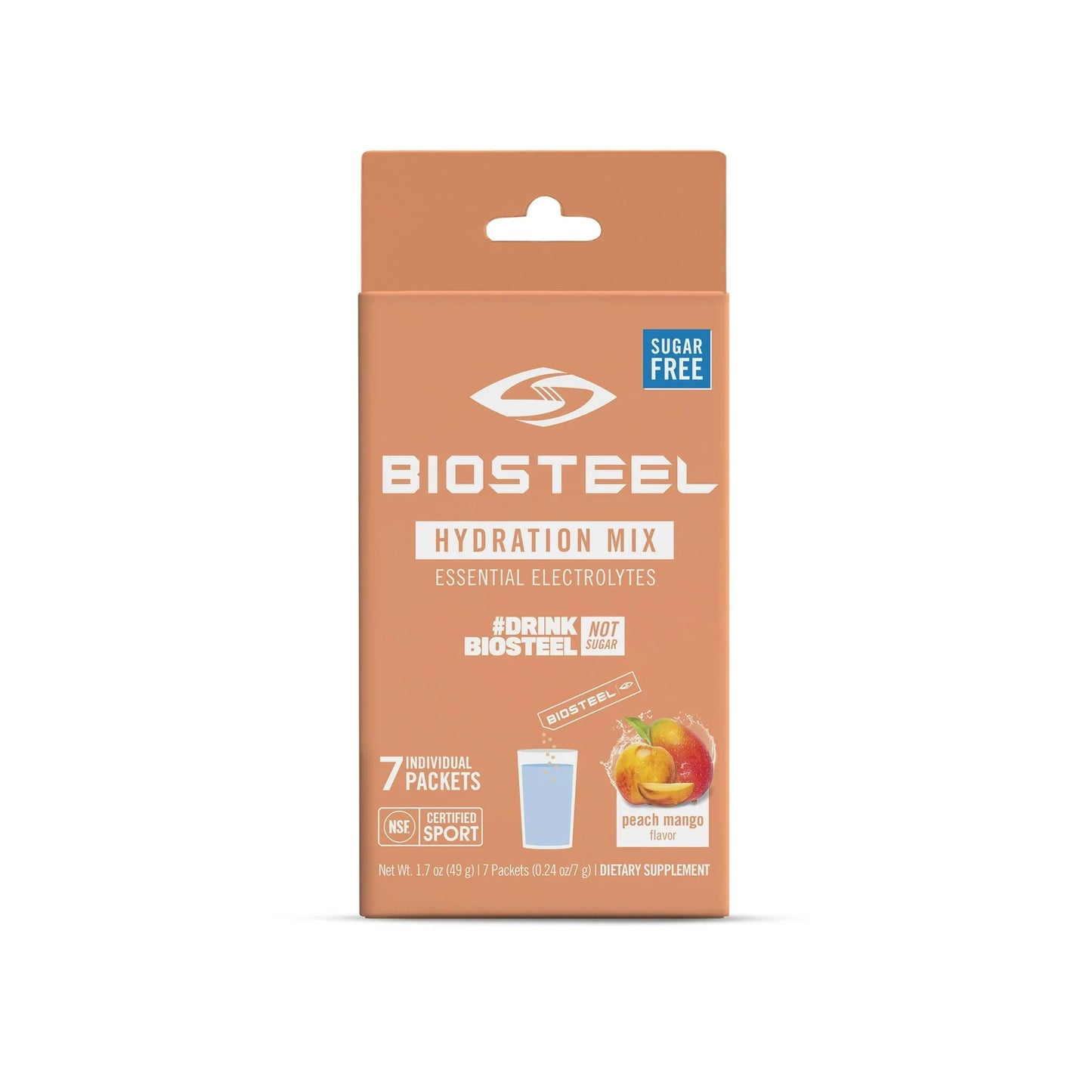 BioSteel Hydration Mix, Sugar-Free with Essential Electrolytes, Peach Mango, 7 Single Serving Packets - Exotic Pro