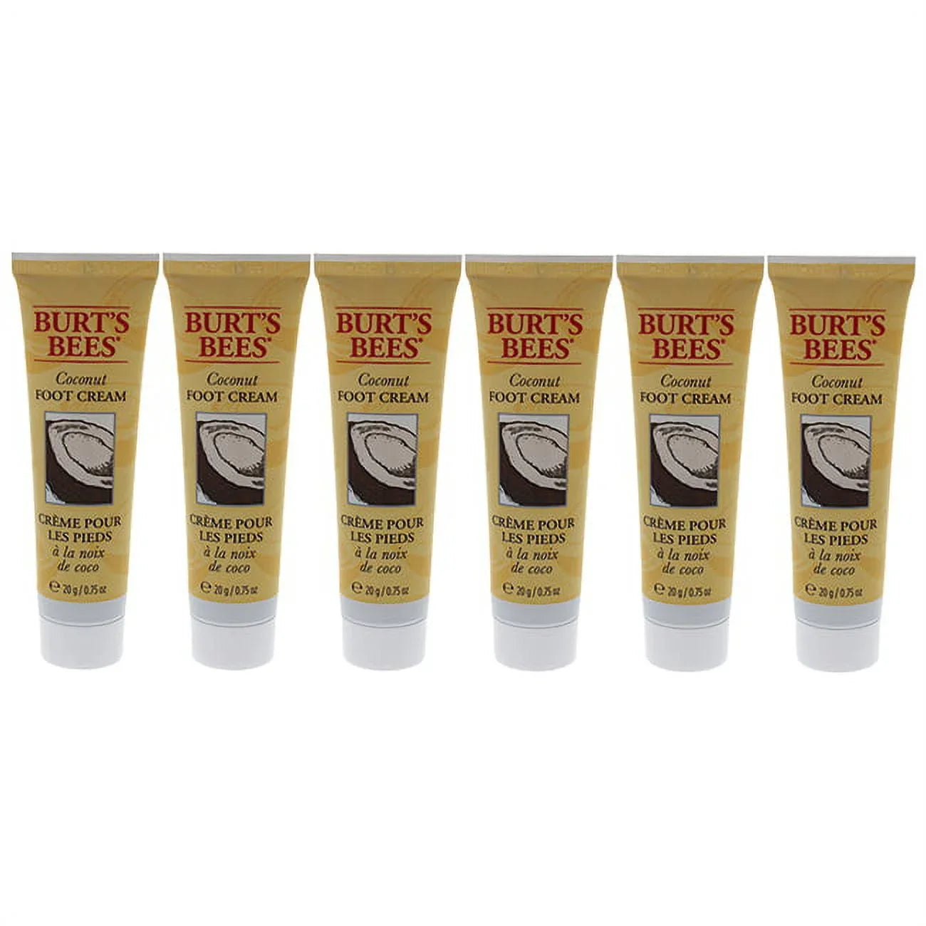 Burt's Bees Coconut Foot Cream with Vitamin E 0.75 oz Pack of 6 - Exotic Pro