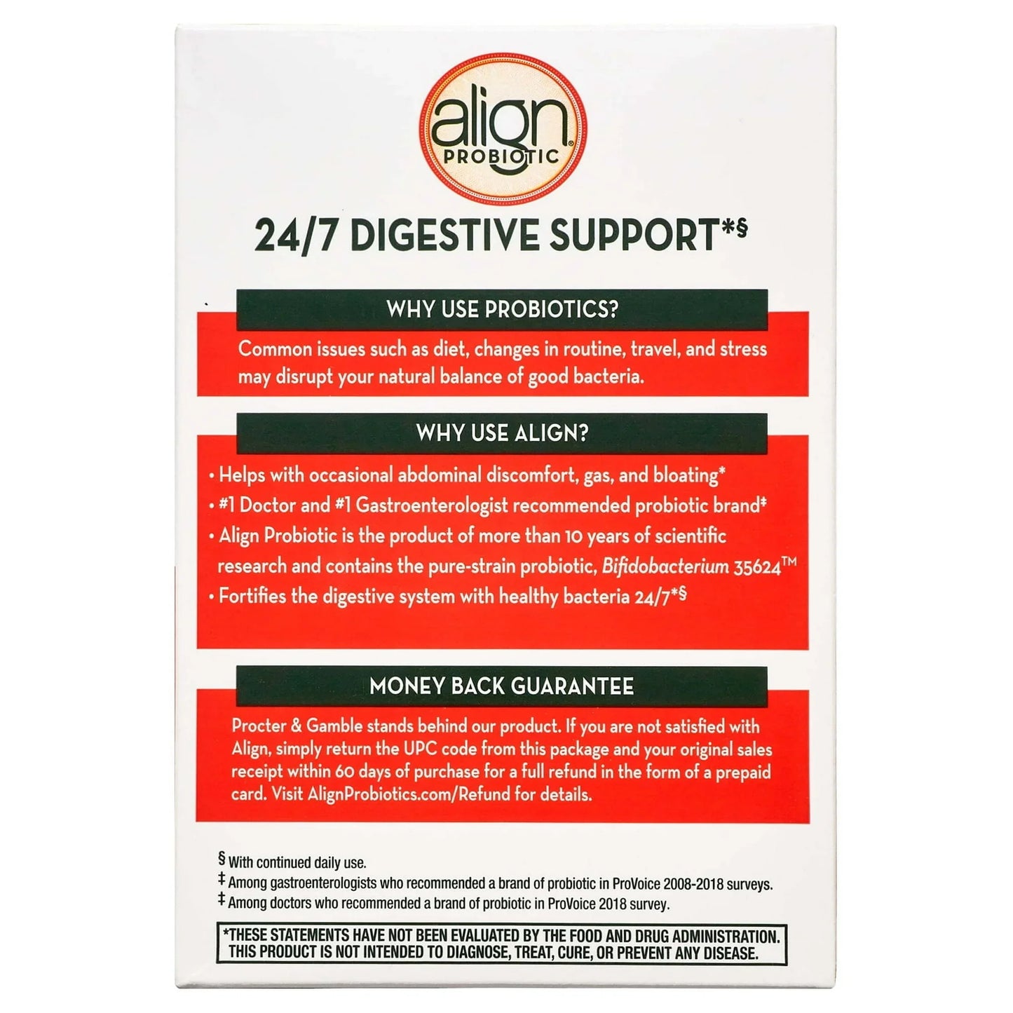 Align Daily Probiotic Supplement 42 Ct | Digestive Health with Probiotic Strain - Exotic Pro