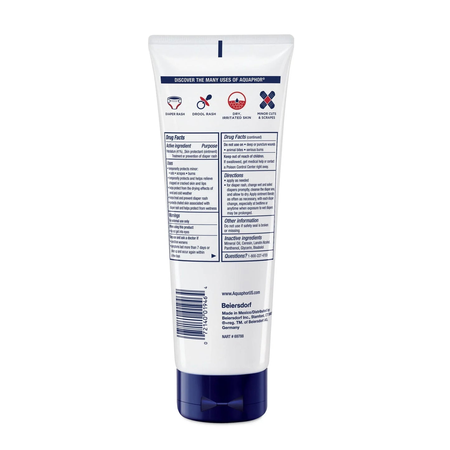 Aquaphor Baby Healing Ointment for Dry Skin & Diaper Rash Relief, 7 oz - Exotic Pro