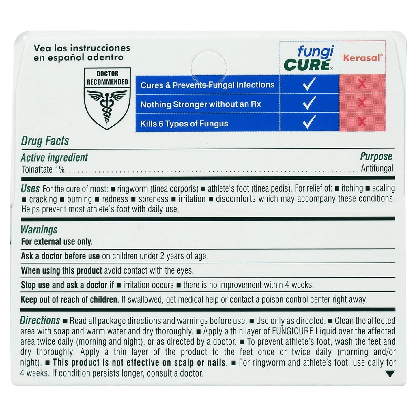 FUNGICURE Anti-Fungal Liquid – Max Strength OTC Treatment, 1 fl oz - Exotic Pro