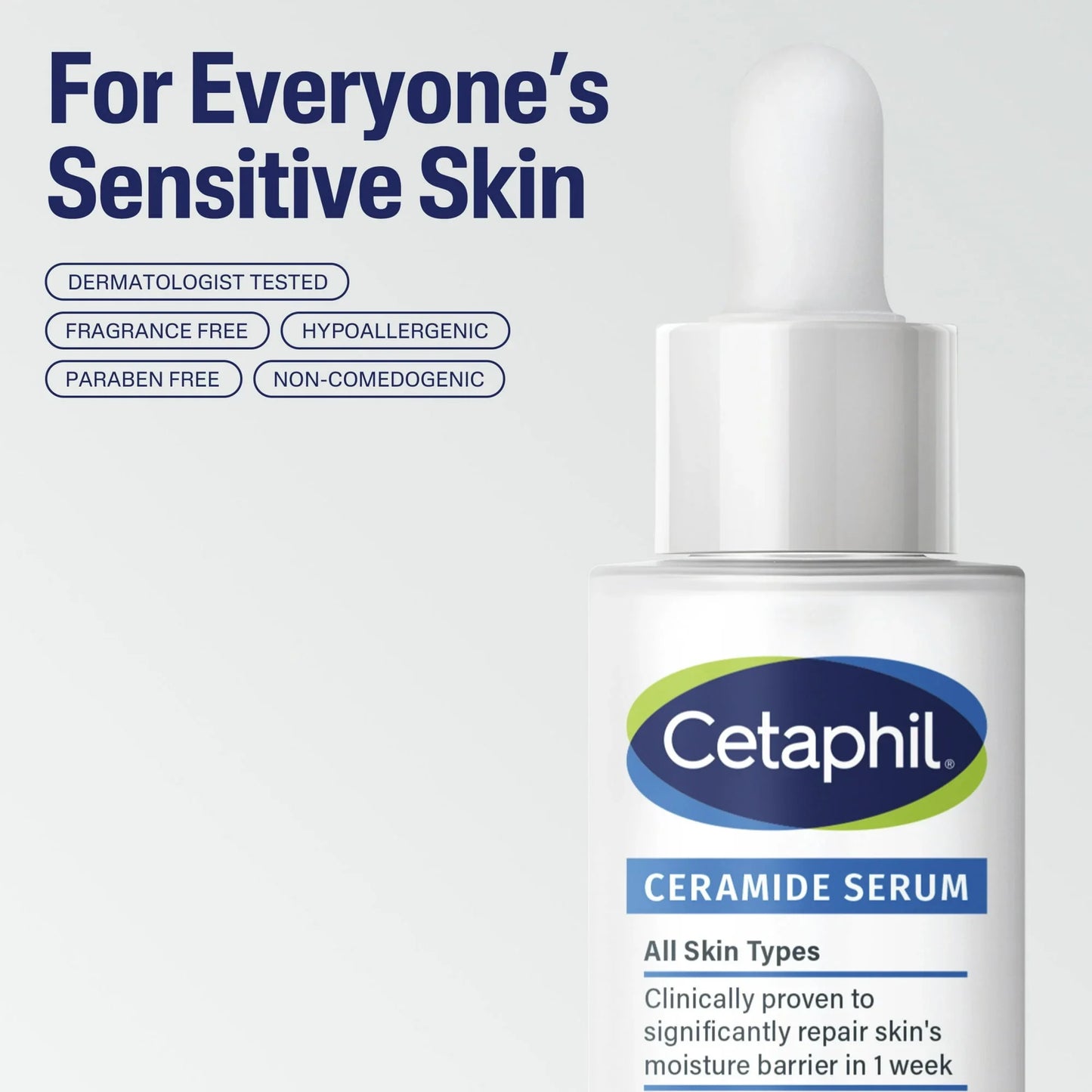 CETAPHIL Ceramide Serum, Lightweight Serum with CICA & Allantoin, 1 fl oz - For All Skin Types - Exotic Pro