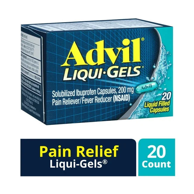 Advil Liqui-Gels 200mg Ibuprofen Pain & Fever Relief Capsules – 20 Ct - Exotic Pro