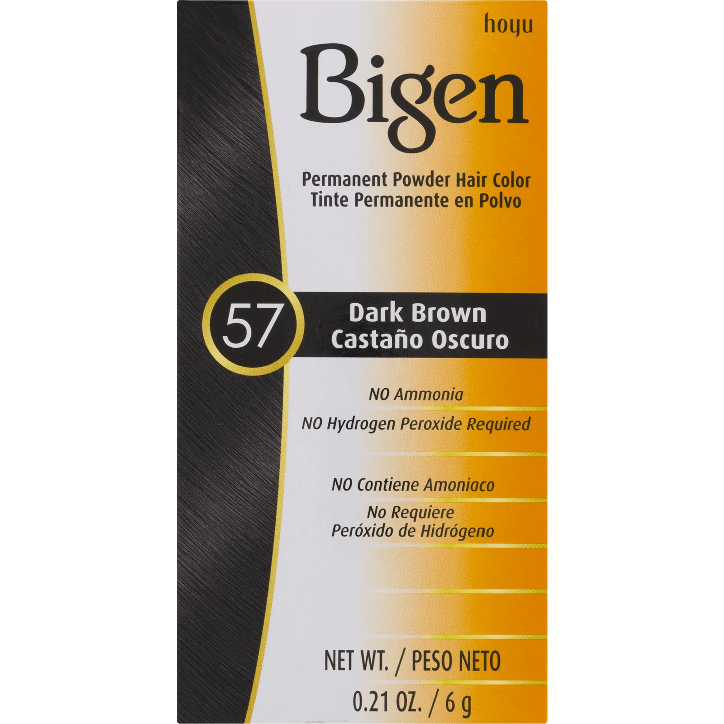 Bigen Permanent Powder Hair Color 57 Dark Brown | .21 oz Unisex Adult - Exotic Pro