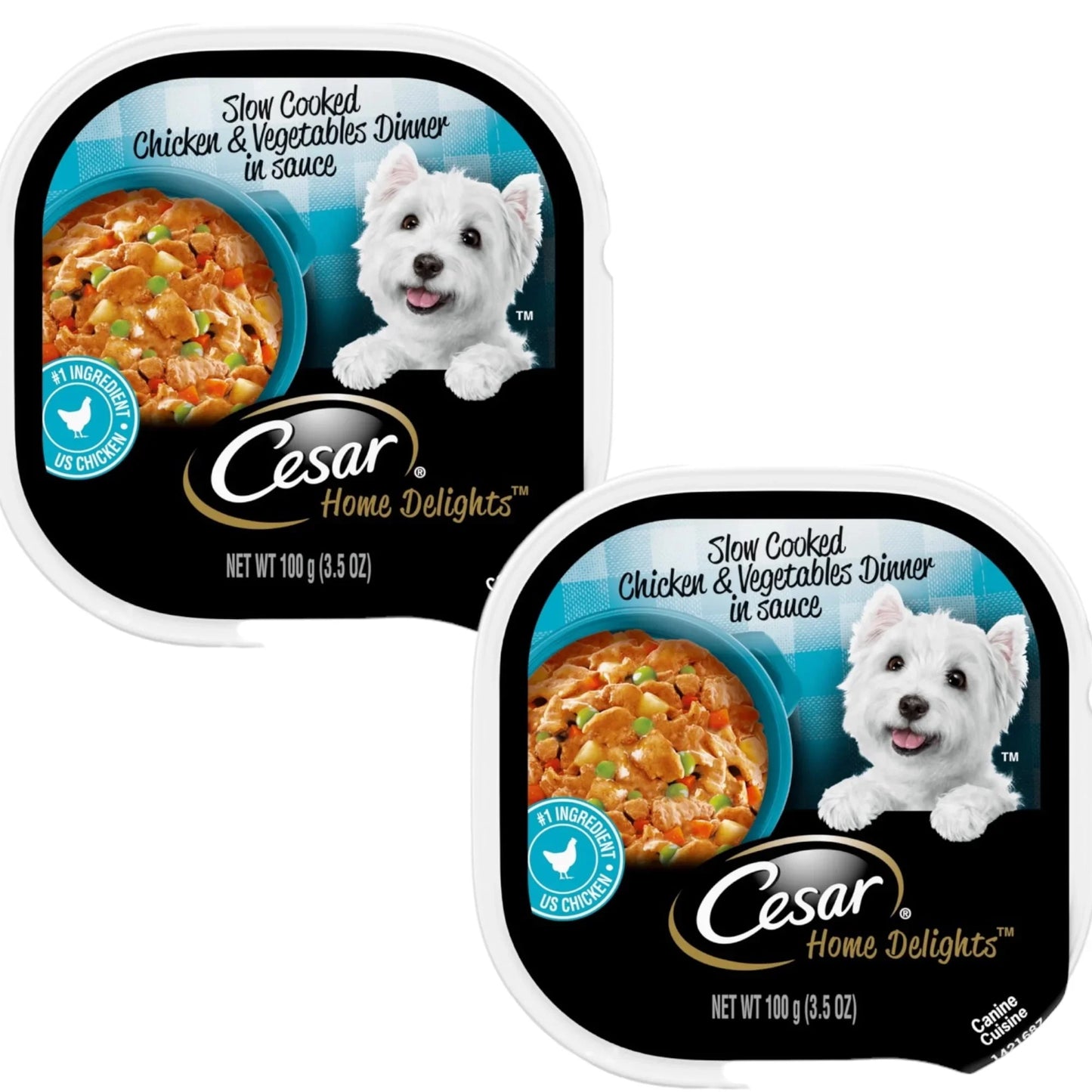 Cesar Home Delights Chicken & Veggies Wet Dog Food, 3.5oz (Pack of 2) - Exotic Pro