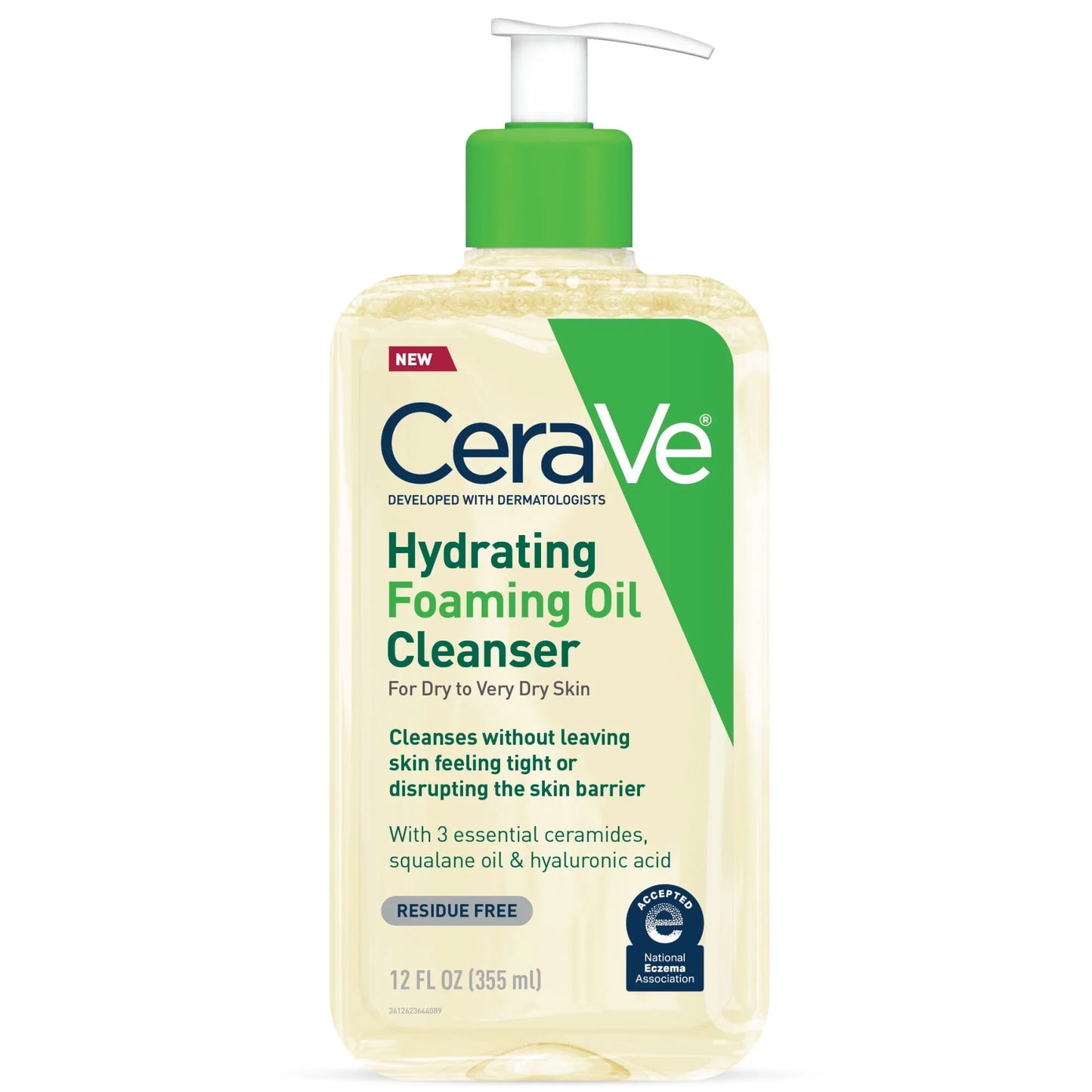 CeraVe Hydrating Foaming Oil Cleanser – 12 fl oz, For Dry to Very Dry Skin - Exotic Pro