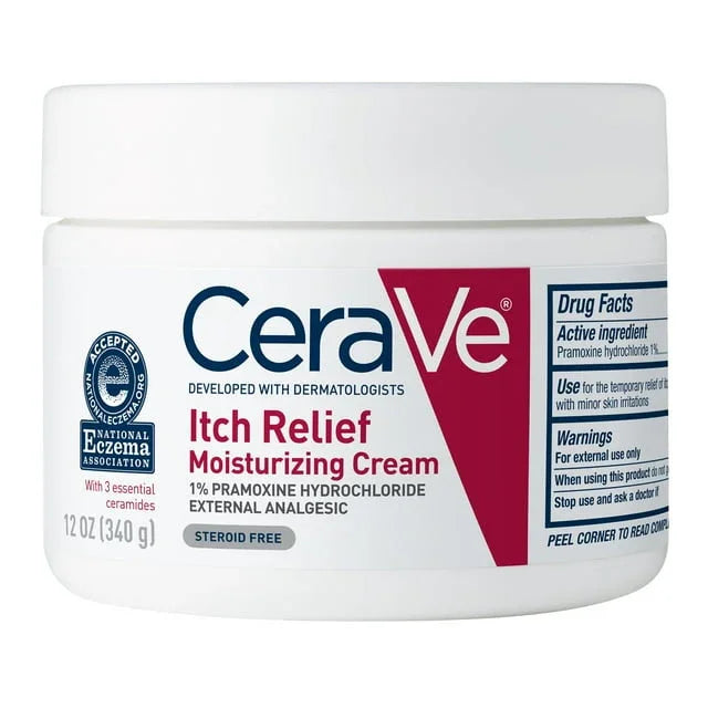CeraVe Itch Relief Moisturizing Cream for Dry & Itchy Skin, 12 oz - Exotic Pro