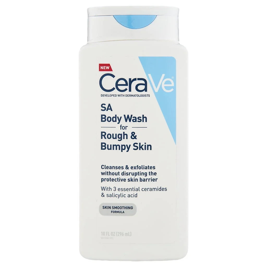 CeraVe SA Body Wash for Rough & Bumpy Skin with Salicylic Acid, 10 oz - Exotic Pro