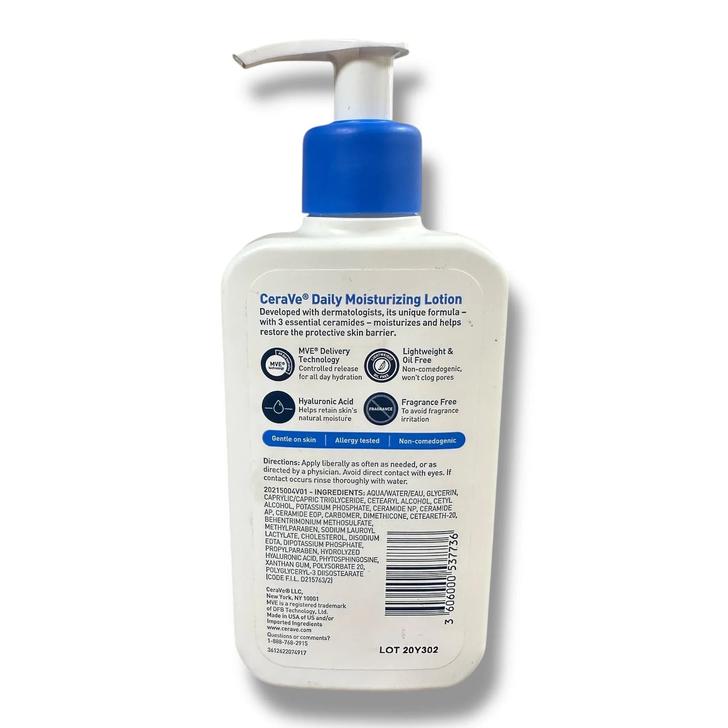 CeraVe Daily Moisturizing Lotion with Hyaluronic Acid for Dry Skin, 8 oz - Exotic Pro