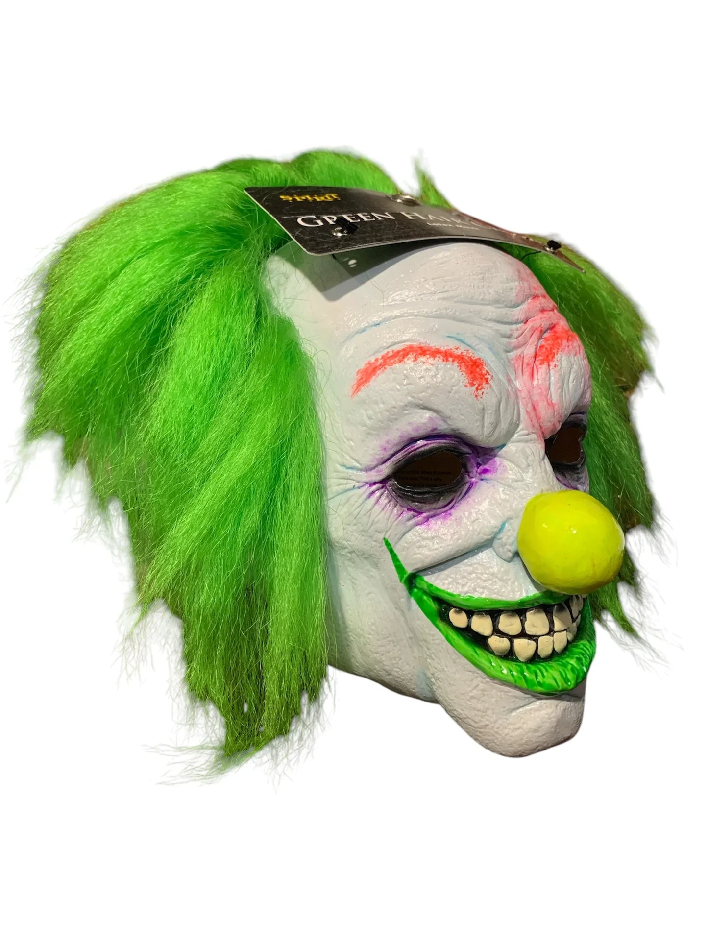 Neon Green Hair Clown Full Mask | Spirit - Exotic Pro