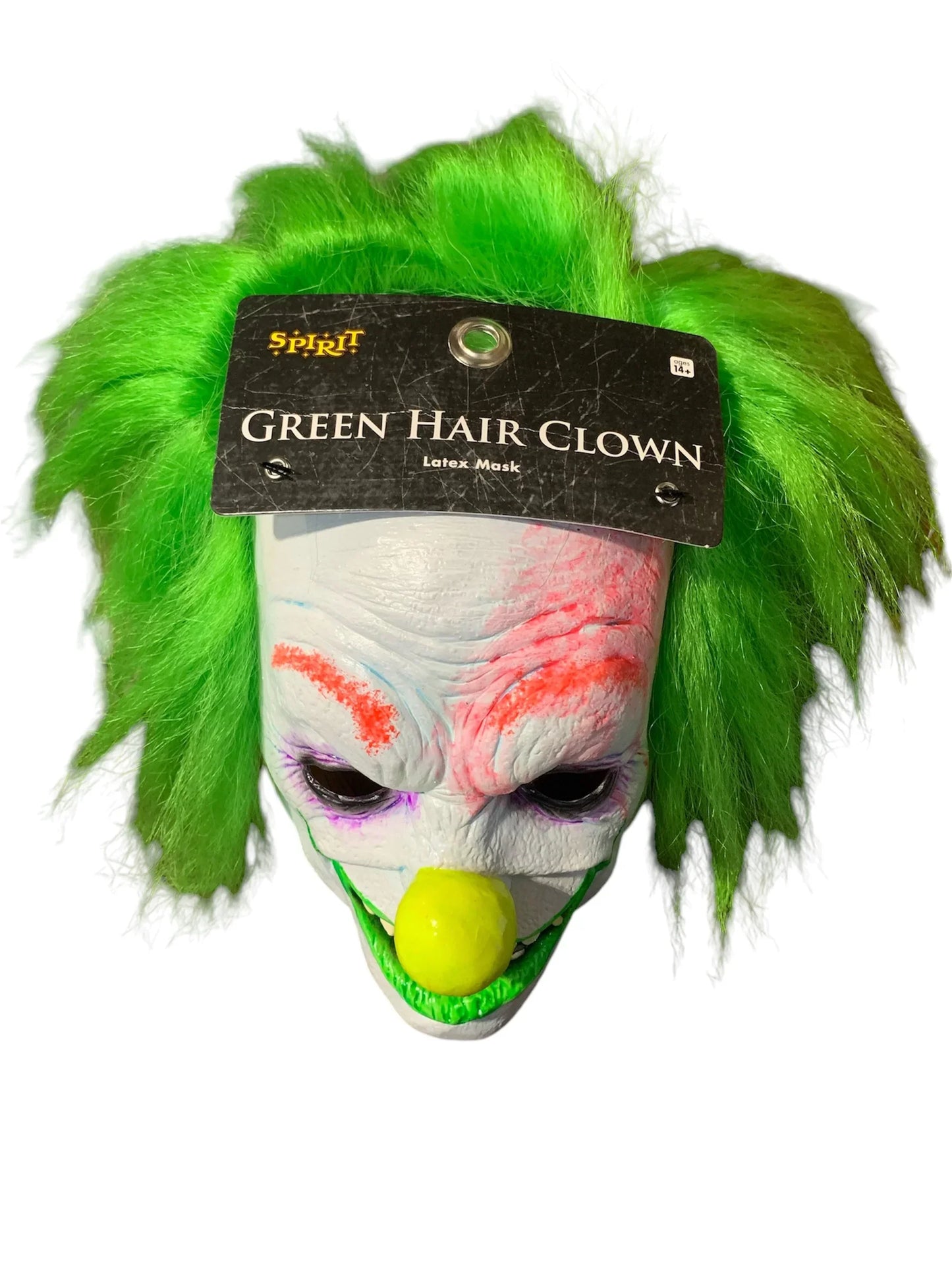 Neon Green Hair Clown Full Mask | Spirit - Exotic Pro