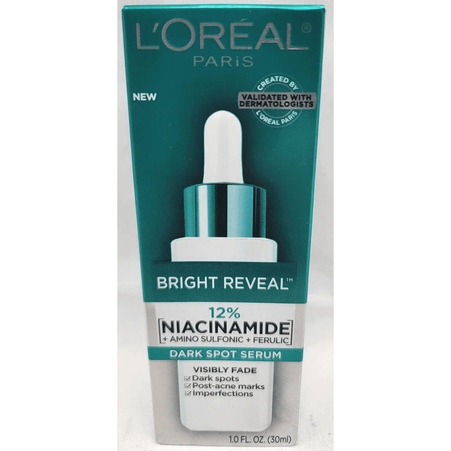 L'Oreal Paris Bright Reveal Dark Spot Face Serum with 12% Niacinamide, 1.01 fl oz - Exotic Pro