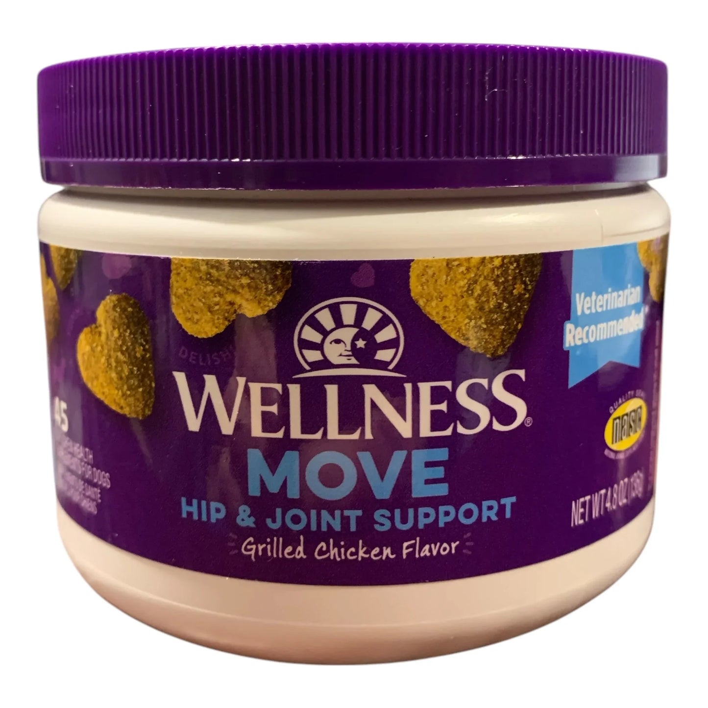 Wellness Move Hip & Joint Support Chews, Grilled Chicken Flavor, 45ct, 4.8oz - Exotic Pro