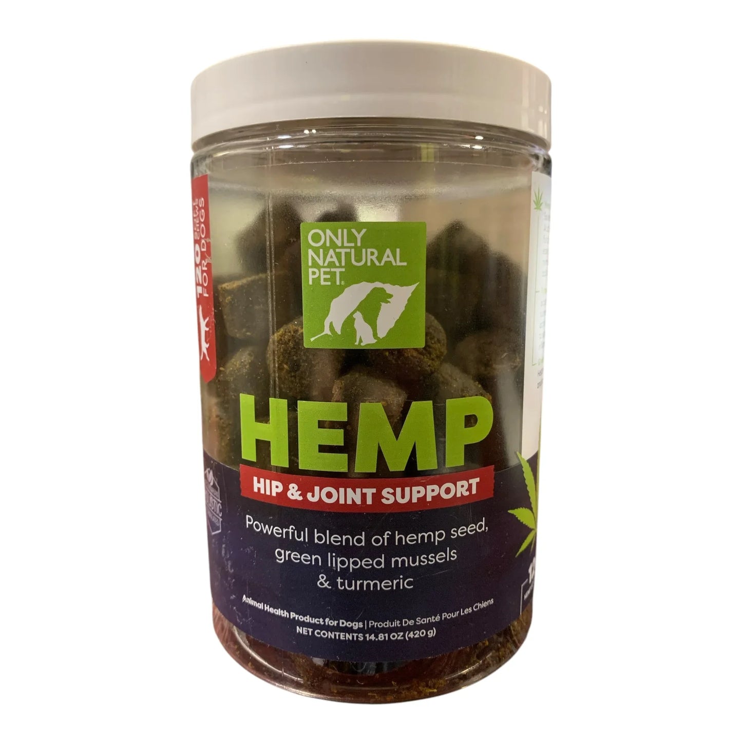 Only Natural Pet HEMP Hip & Joint Support, For Dogs 120ct, 14.8oz - Exotic Pro