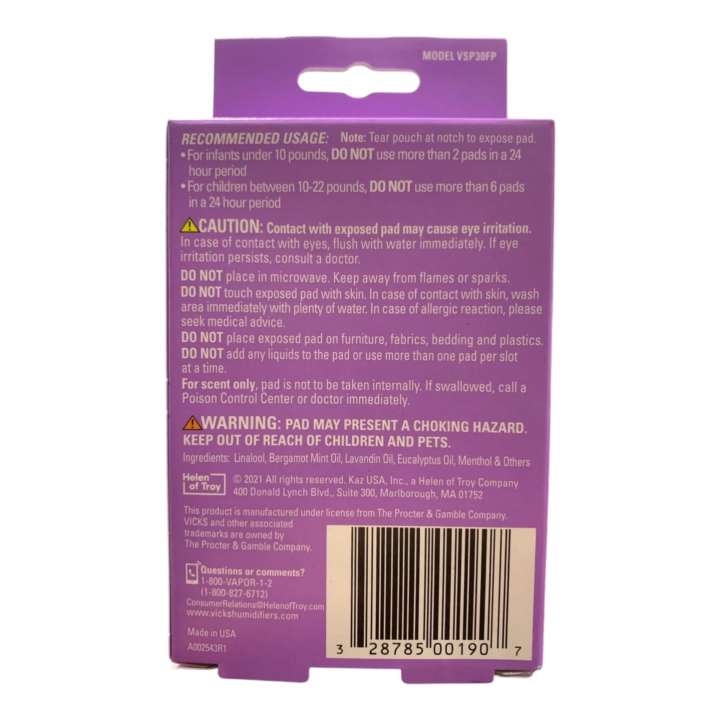 Vicks VapoPads with Menthol & Lavender - Calming Cold Relief, 12 Pack - Exotic Pro