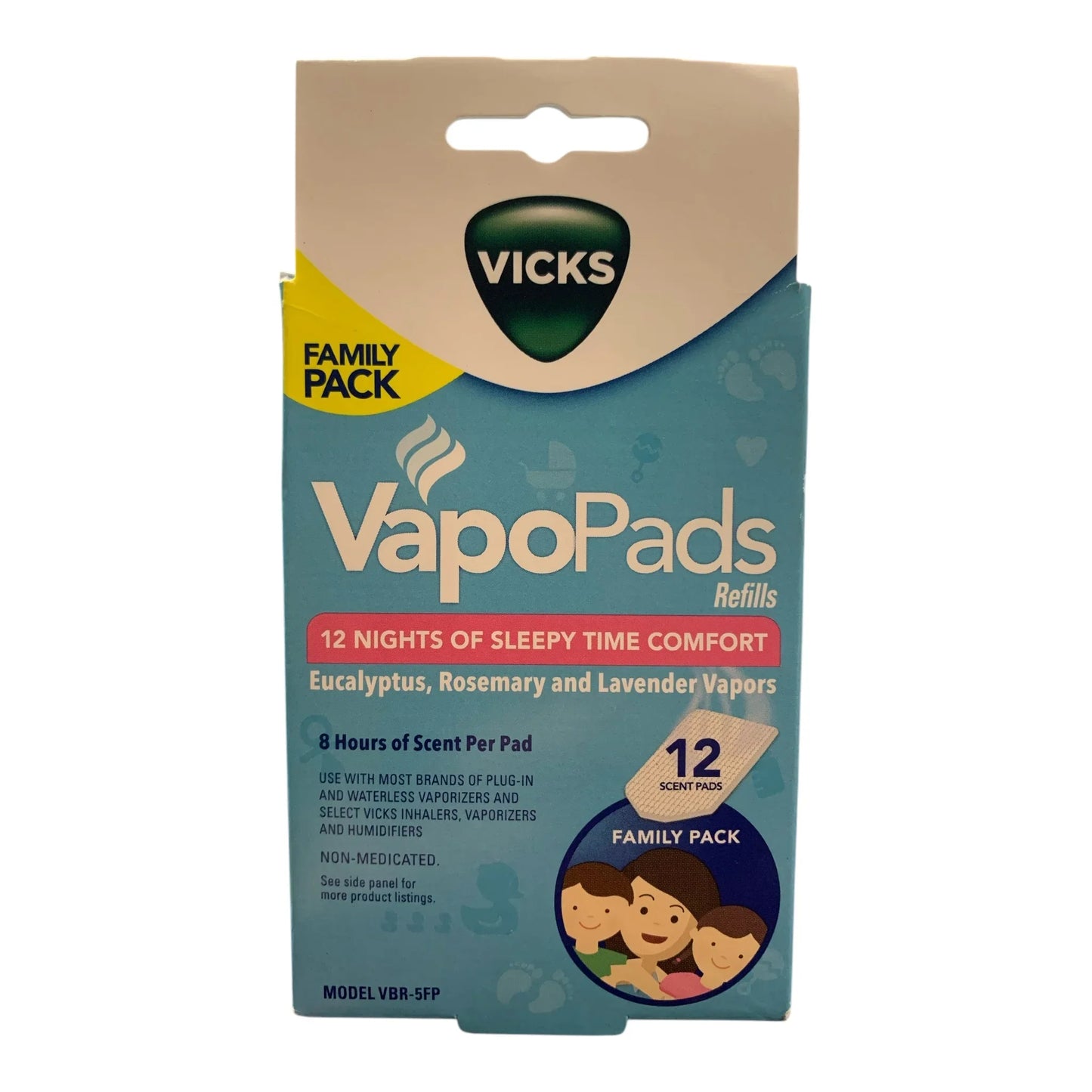 Vicks Pediatric VapoPads - Gentle Soothing Relief, 12 Pack - Exotic Pro
