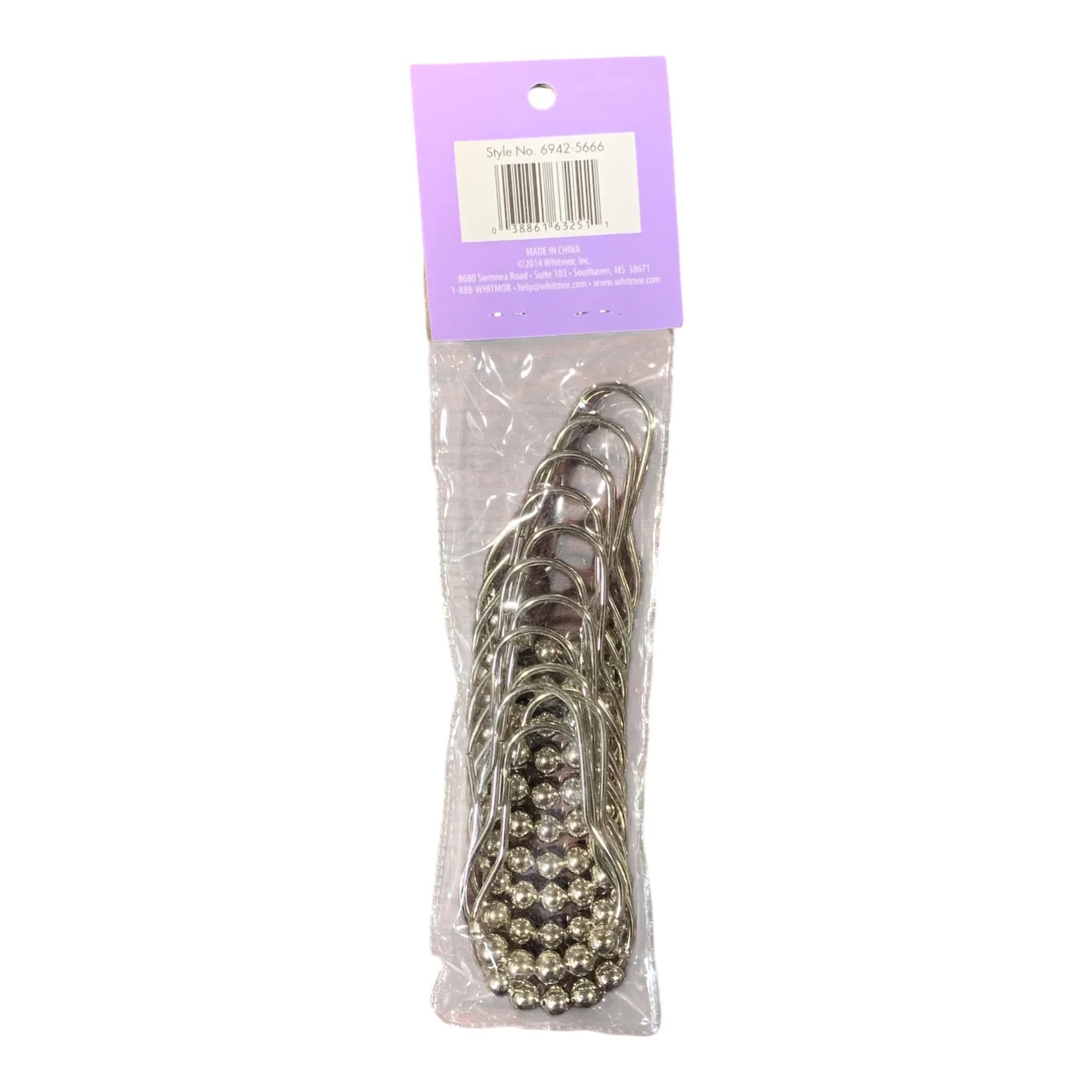 Whitmor Stainless Steel Shower Curtain Rings - Set of 12 - Exotic Pro