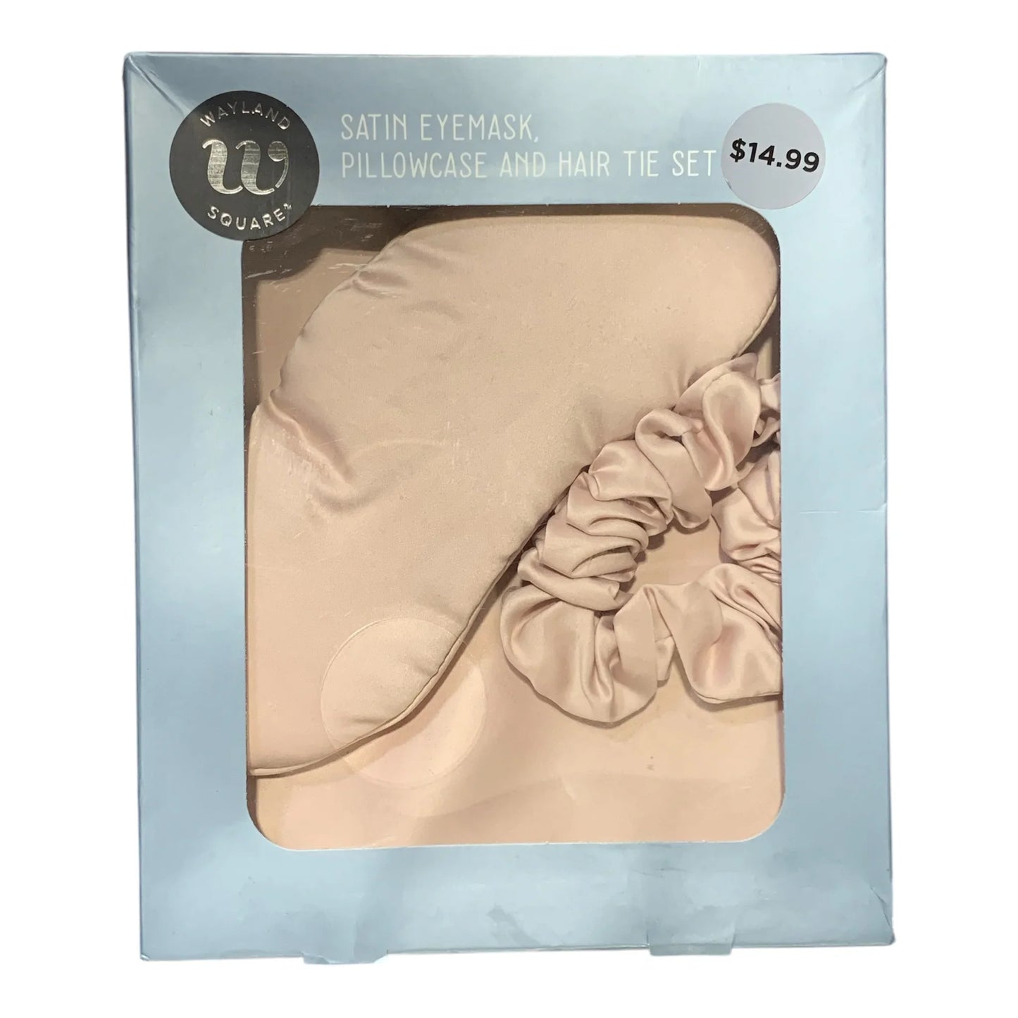 Wayland Square Satin Eyemask, Pillowcase & Hair Tie Set Pink - Exotic Pro