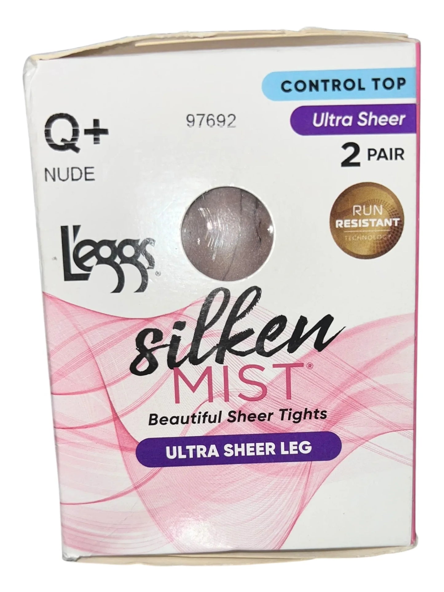L'eggs Ultra Sheer Control Top Pantyhose - Nude Mist, 2 Pairs, Q