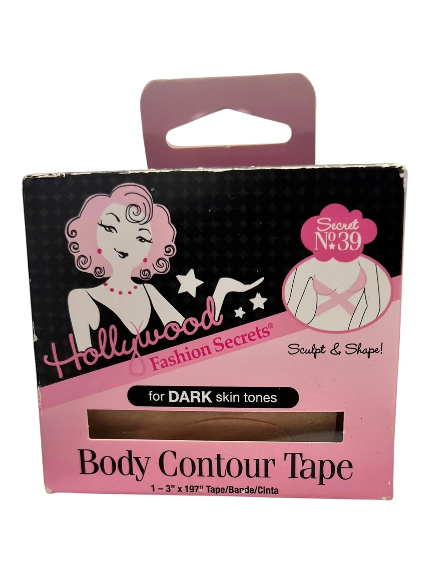 Hollywood Fashion Secrets Body Contour Tape - Dark Skin, 1 Roll (197x1)