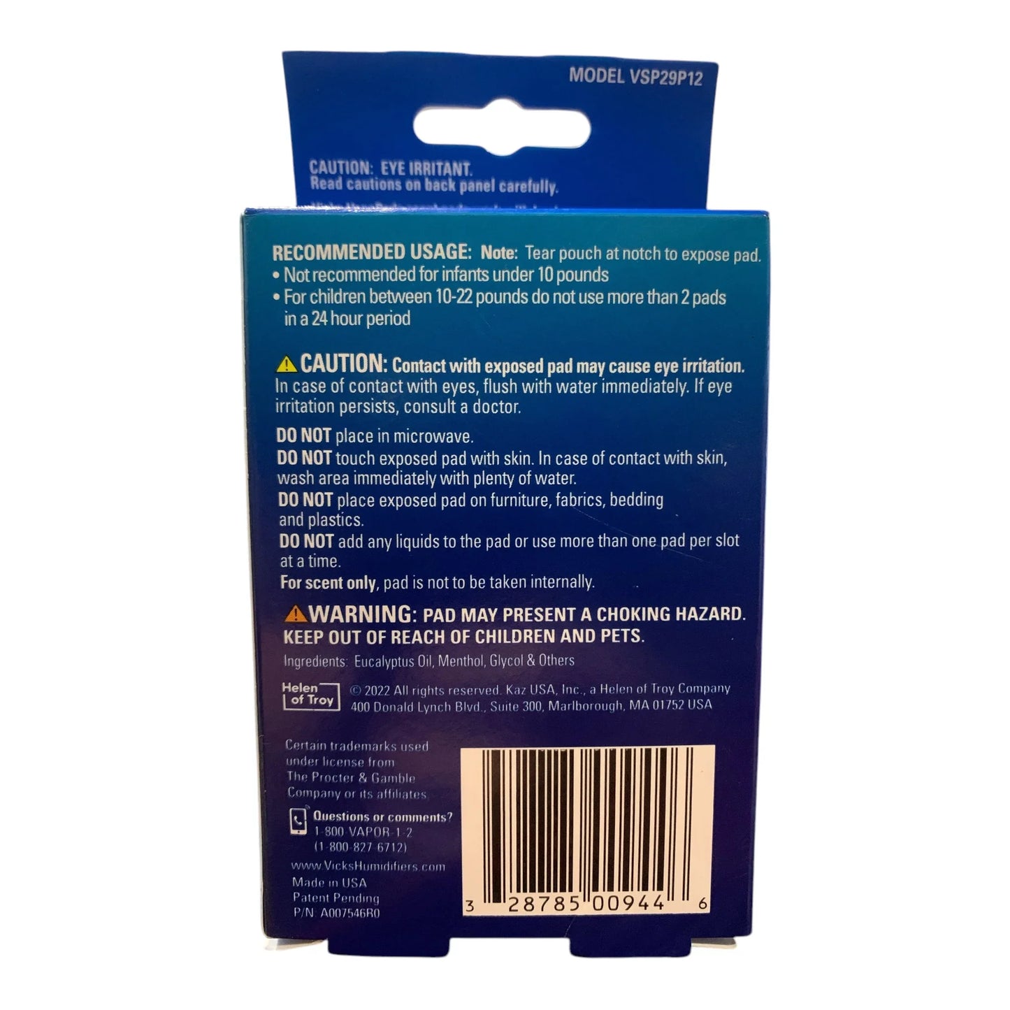 Vicks VapoPads Plus - Sinus & Allergy Relief, 12 Pack - Exotic Pro