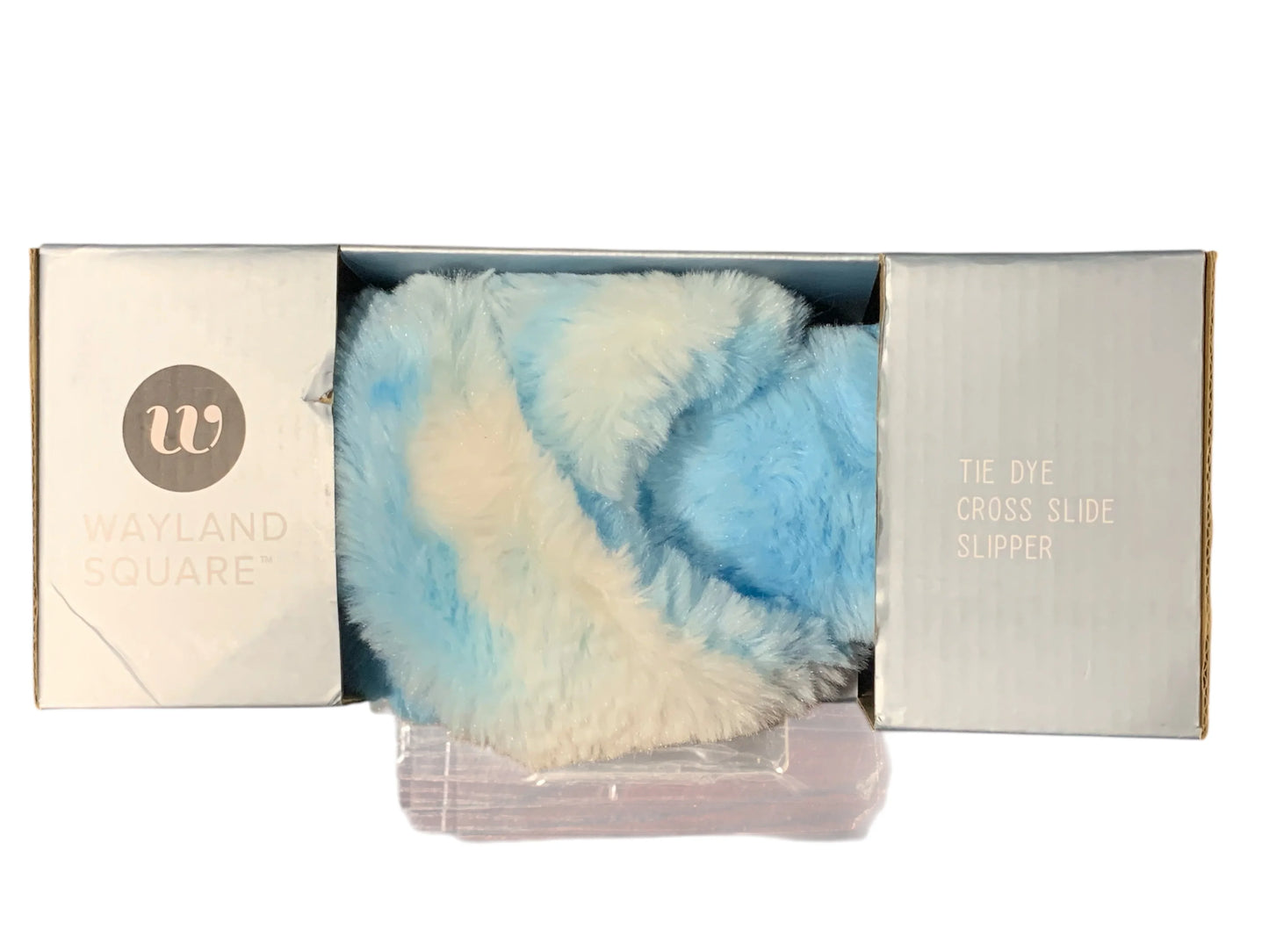 Wayland Square Girls Tie-Dye Cross Slide Slippers - Size S (3-4), Blue/White - Exotic Pro