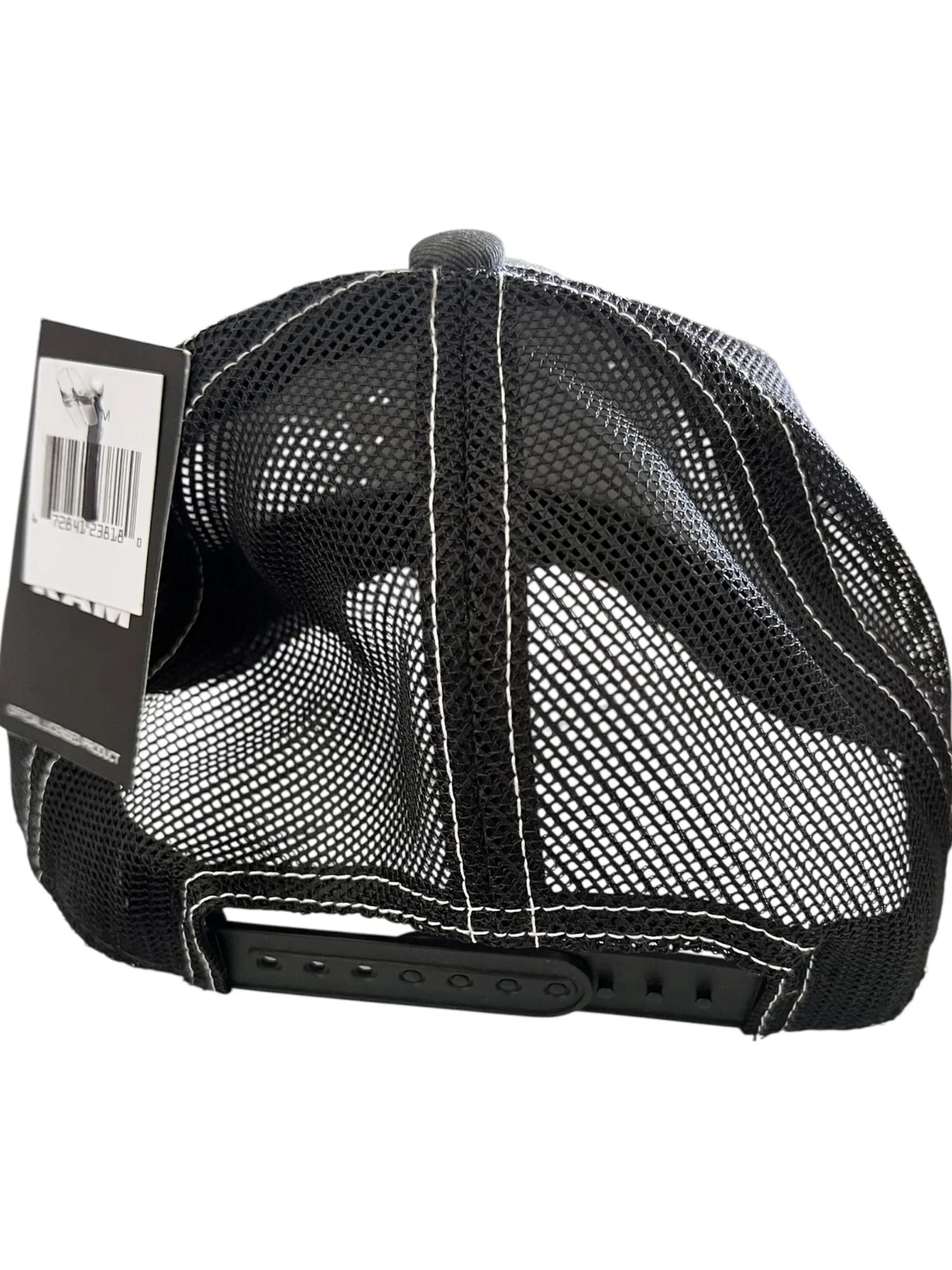 Dodge Ram Logo Trucker Snapback Hat - Gray & Black Mesh Adjustable Cap