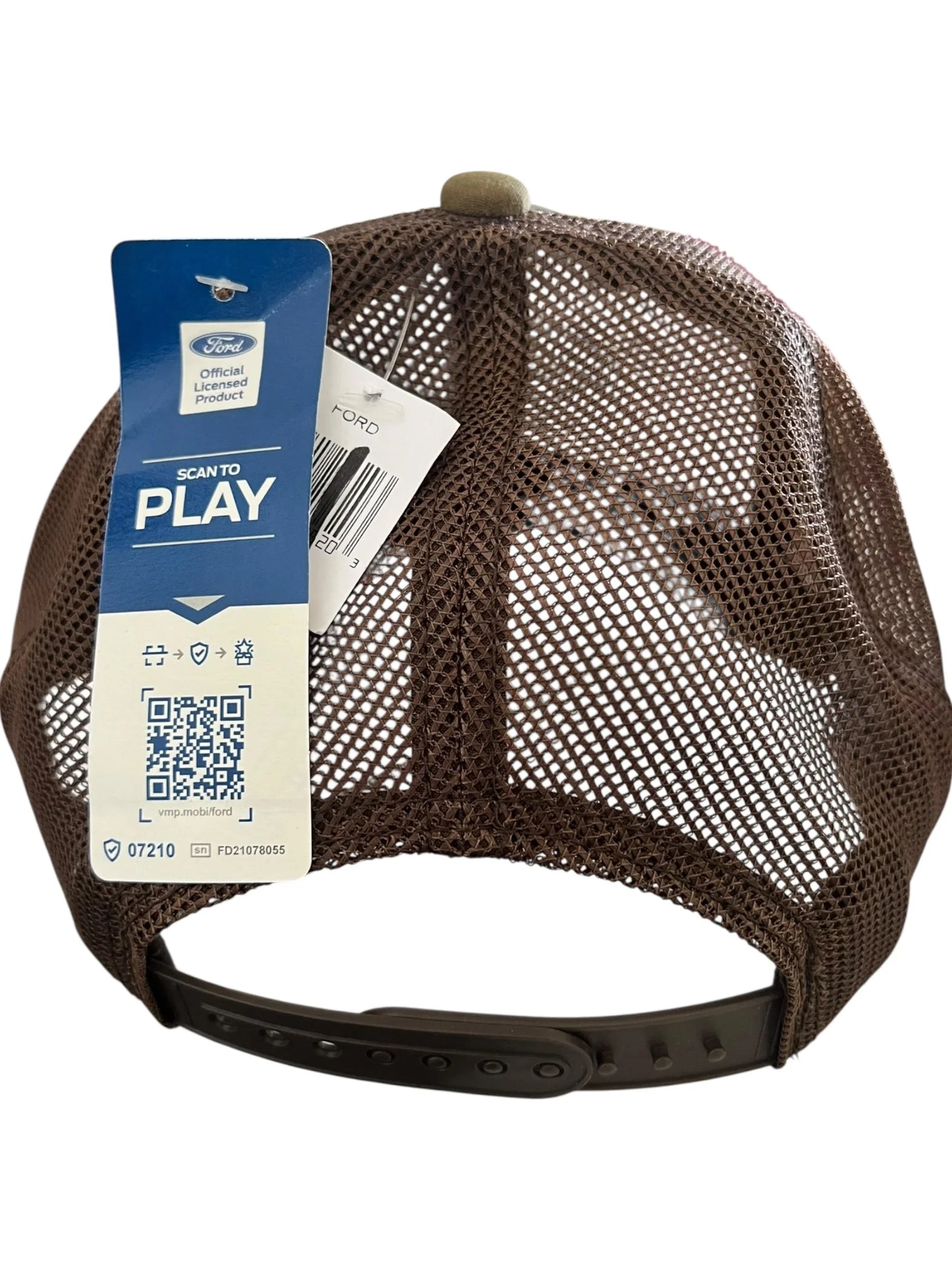 Ford Scanto Play Army Brown Trucker Hat - Mesh Back Adjustable Cap