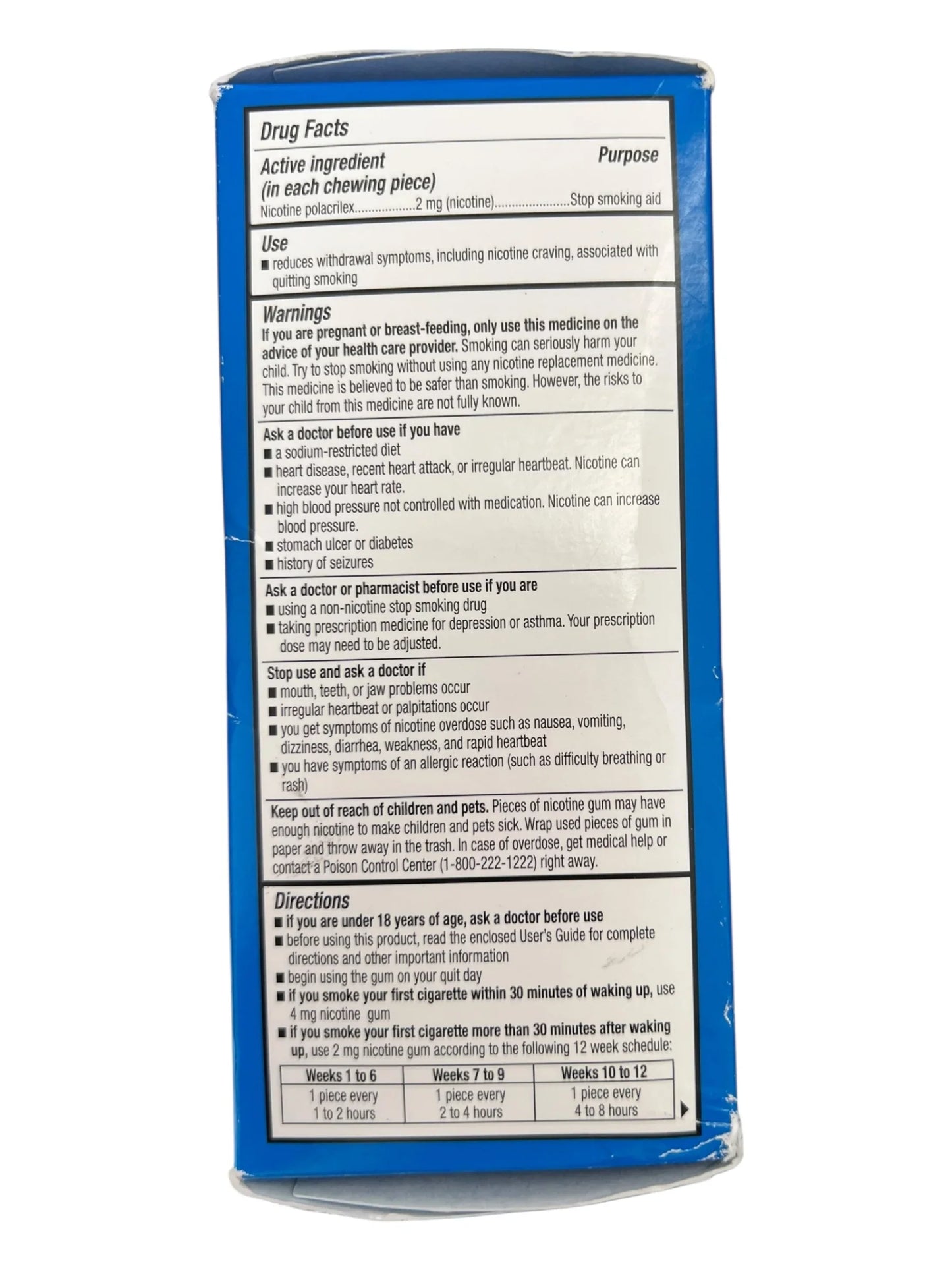 CVS Nicotine Gum 2mg Ice Mint – 100 Pieces, Sugar Free