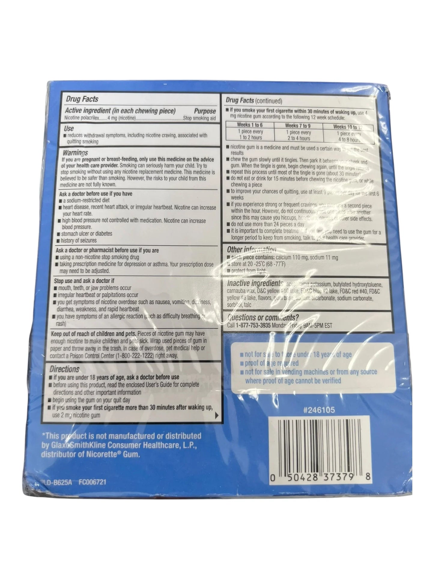 CVS Nicotine Gum 4mg Coated Original Flavor – 170 Pieces