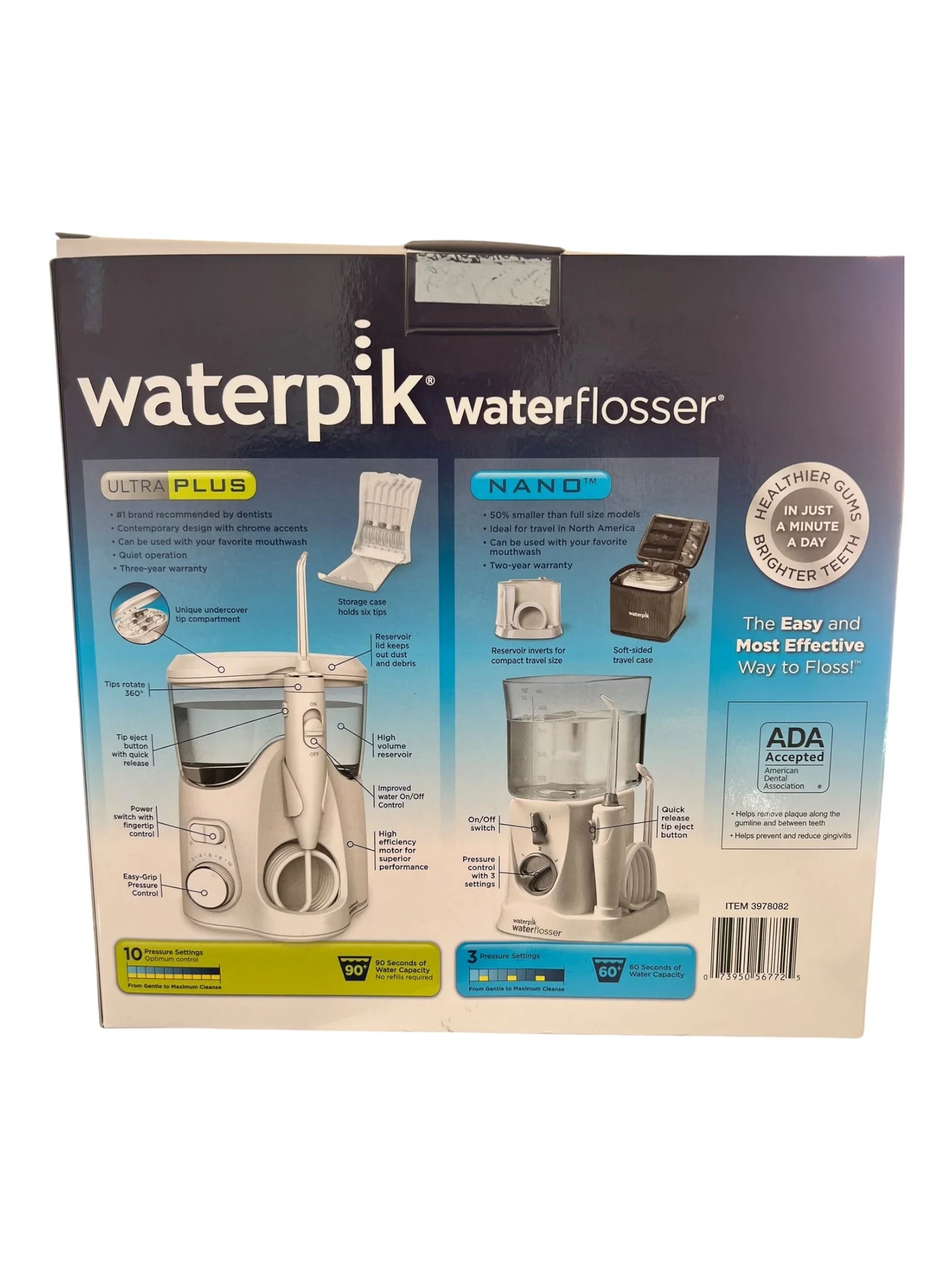 Waterpik Ultra Plus & Nano Water Flosser Combo Pack for Complete Oral Care