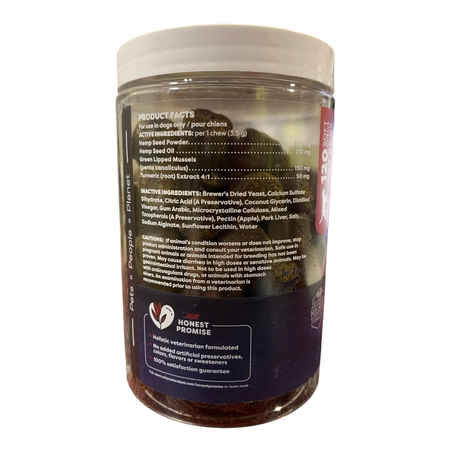 Only Natural Pet HEMP Hip & Joint Support, For Dogs 120ct, 14.8oz - Exotic Pro