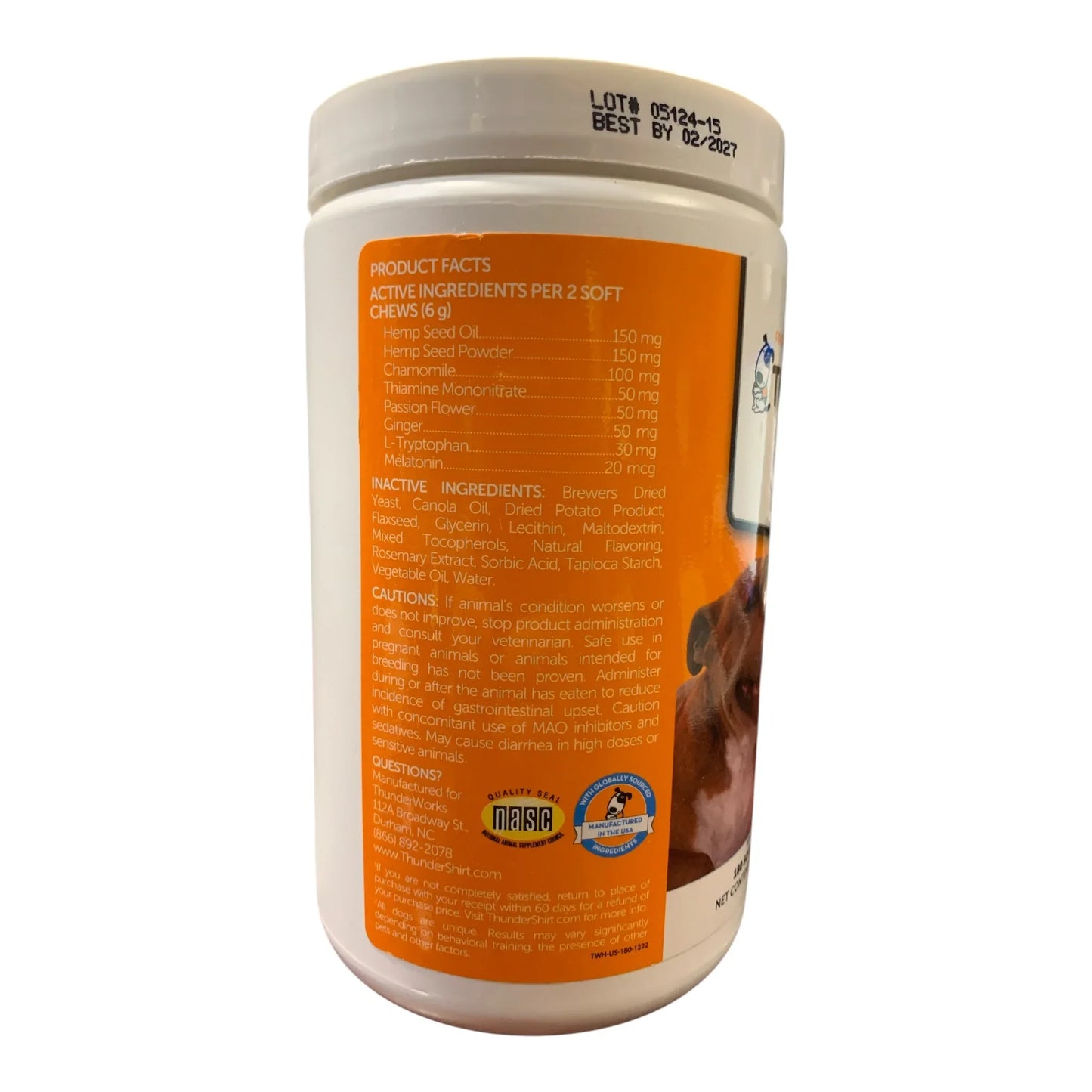 ThunderWunders Hemp Calming Chews for Dogs, 180 ct (19 oz) - Exotic Pro