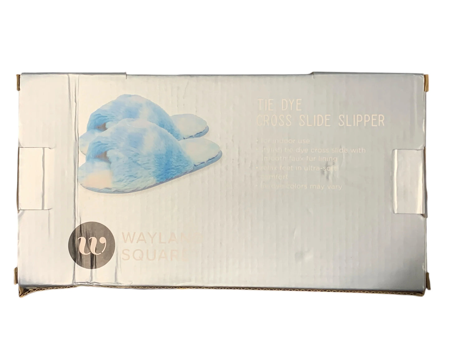 Wayland Square Girls Tie-Dye Cross Slide Slippers - Size S (3-4), Blue/White - Exotic Pro