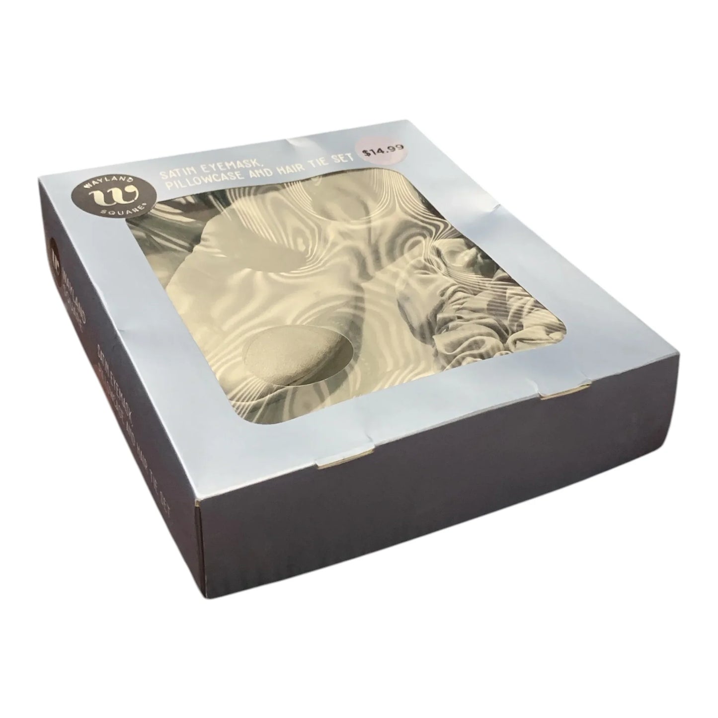 Wayland Square Satin Eyemask, Pillowcase & Hair Tie Set Gray - Exotic Pro