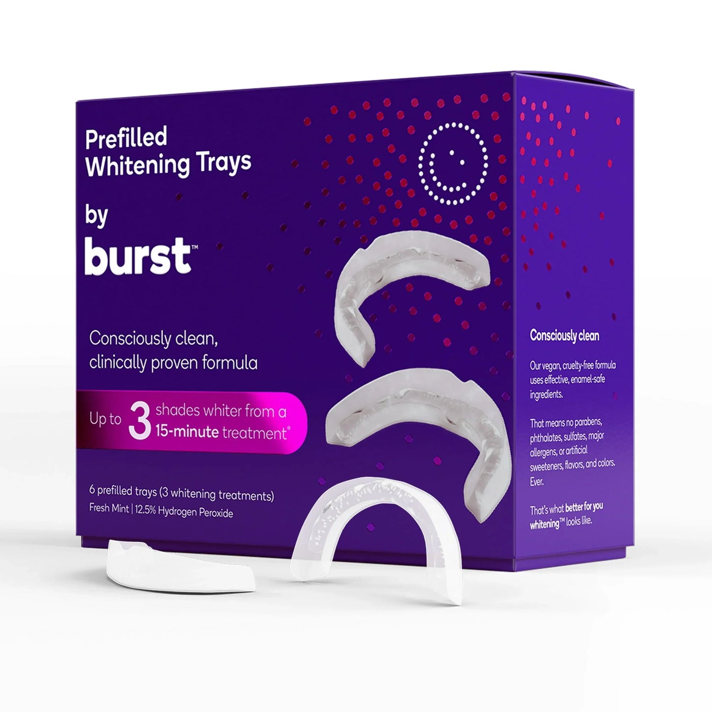 Burst Prefilled Whitening Trays, Fresh Mint, 3 Treatments, 3-Pack - Exotic Pro
