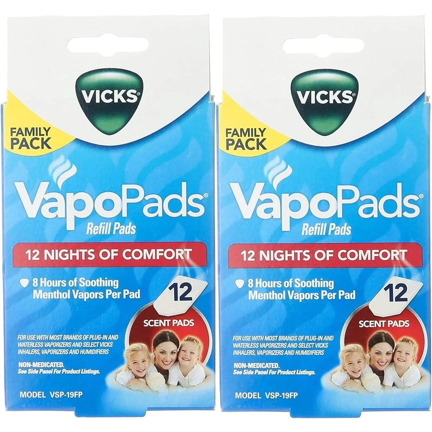 Vicks VapoPads Soothing Menthol, Sinus & Allergy Relief, 12 Pack, (PACK OF 2) - Exotic Pro