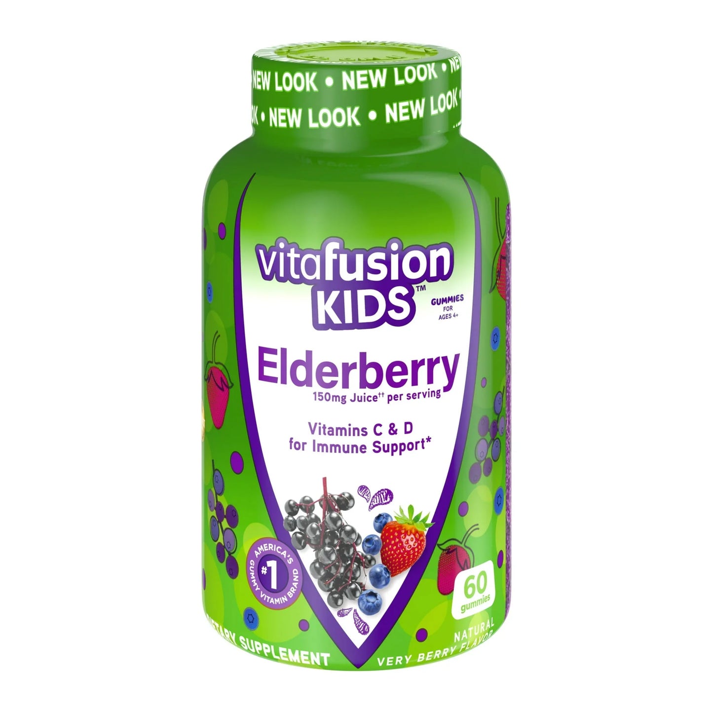 vitafusion Kids Elderberry Gummies – Immune Support Vitamins for Kids, 60 Gummies - Exotic Pro