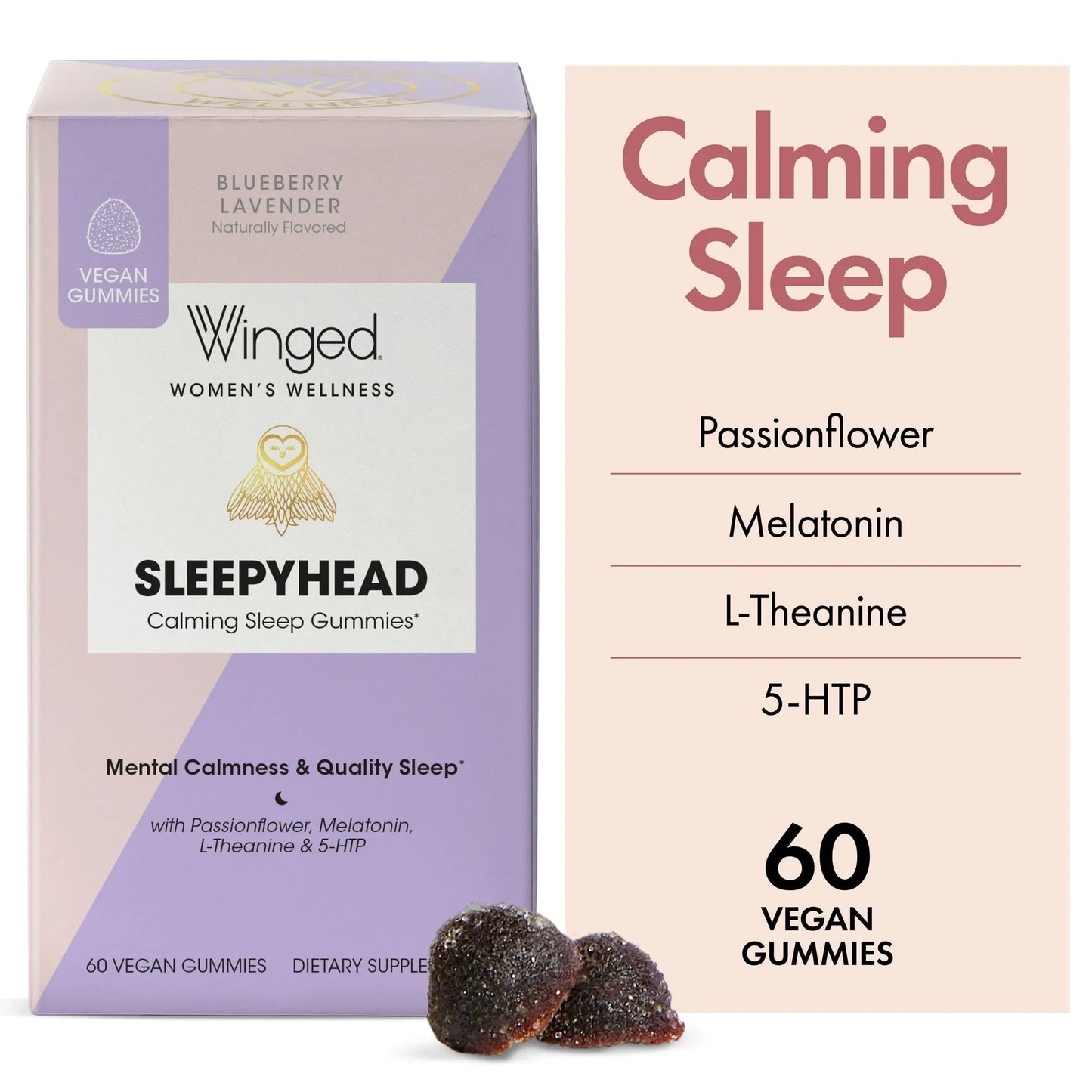 Winged Wellness Sleepyhead Gummies – Melatonin & Herbal Sleep Support, 30ct - Exotic Pro