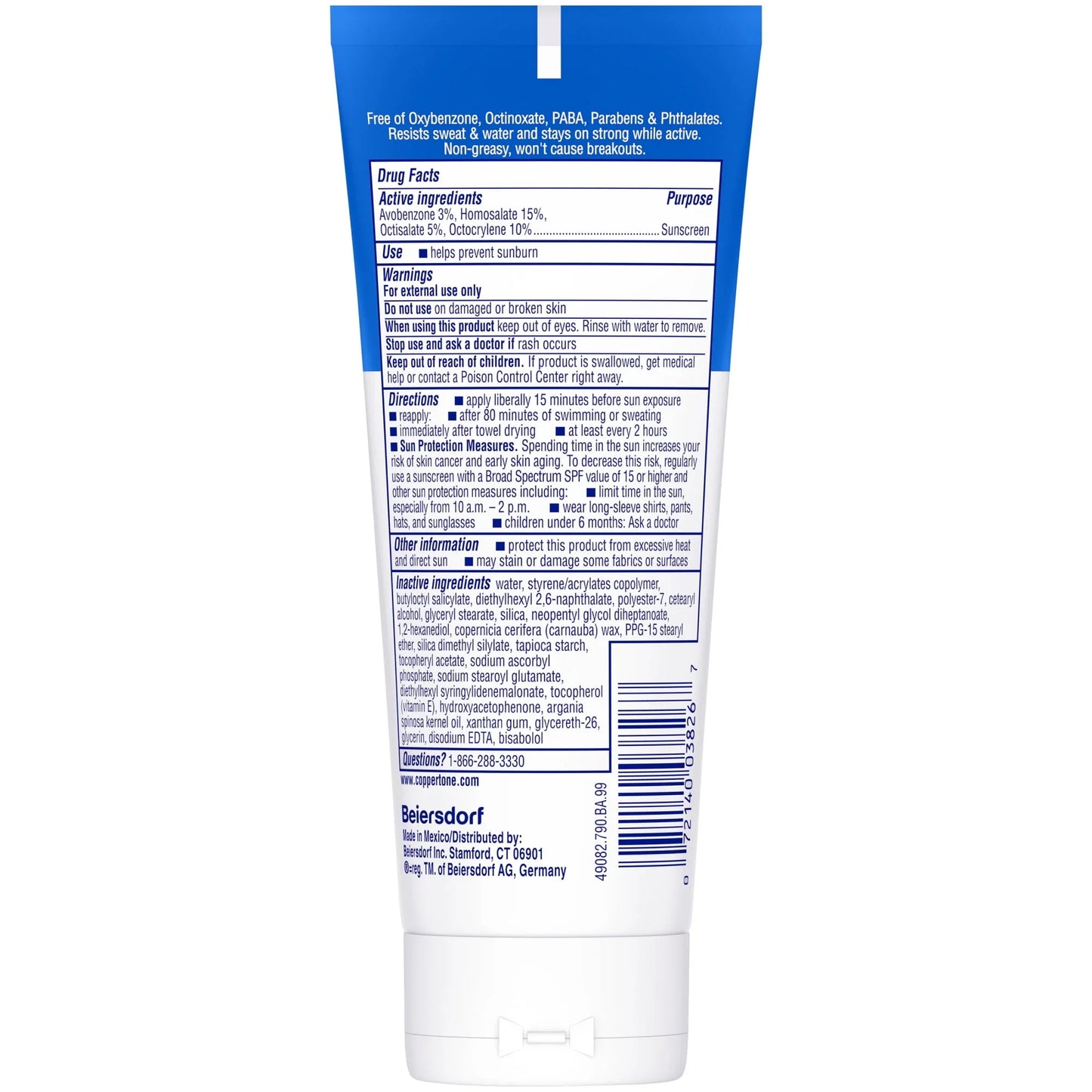 Coppertone Sport Face Sunscreen SPF 60+ | Water-Resistant Lotion, 2.5 fl oz - Exotic Pro