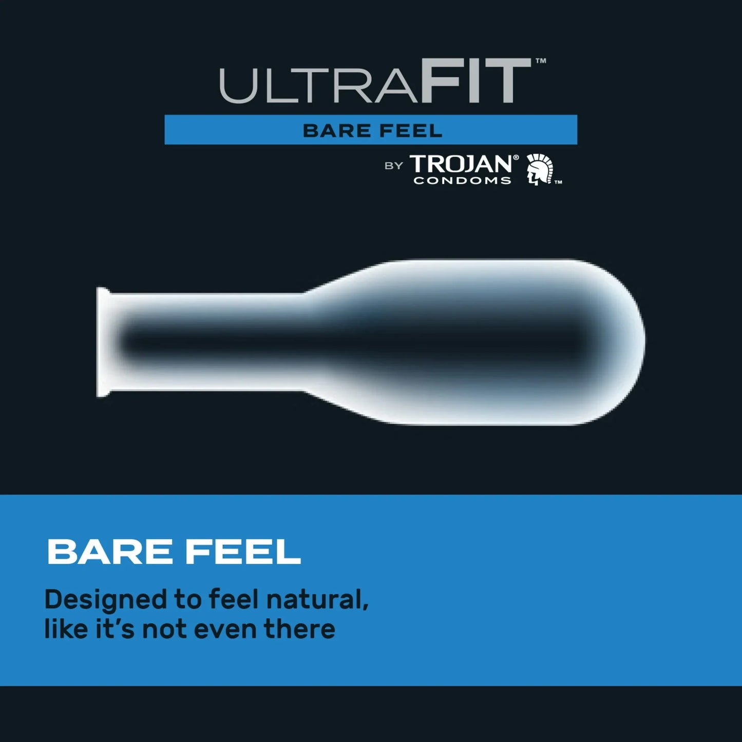 Trojan UltraFit Bare Feel Condoms – Thin Lubricated Latex, 10 Count - Exotic Pro