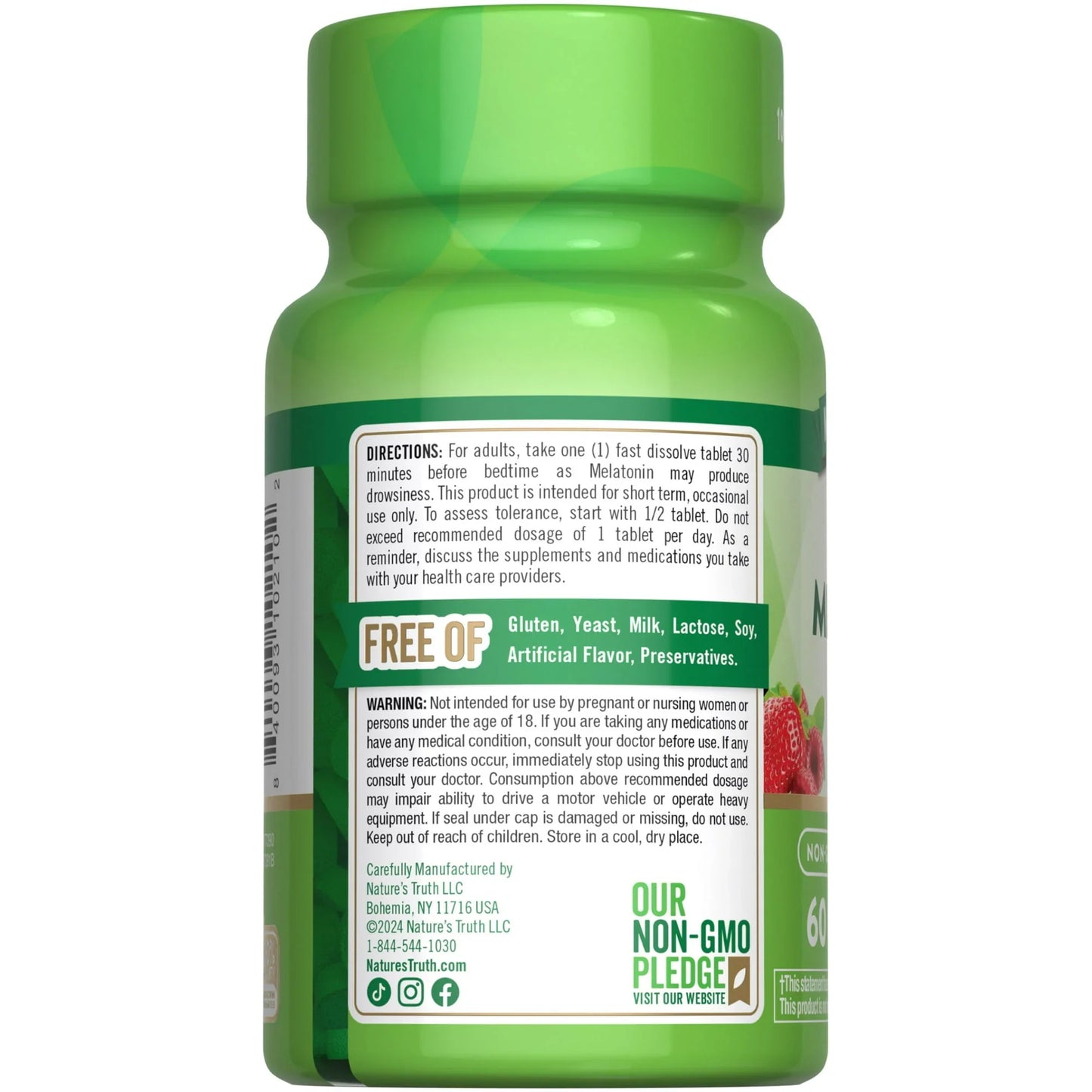 Nature’s Truth Melatonin 12mg Berry Fast Dissolve Vegan Tablets – 60 Ct - Exotic Pro
